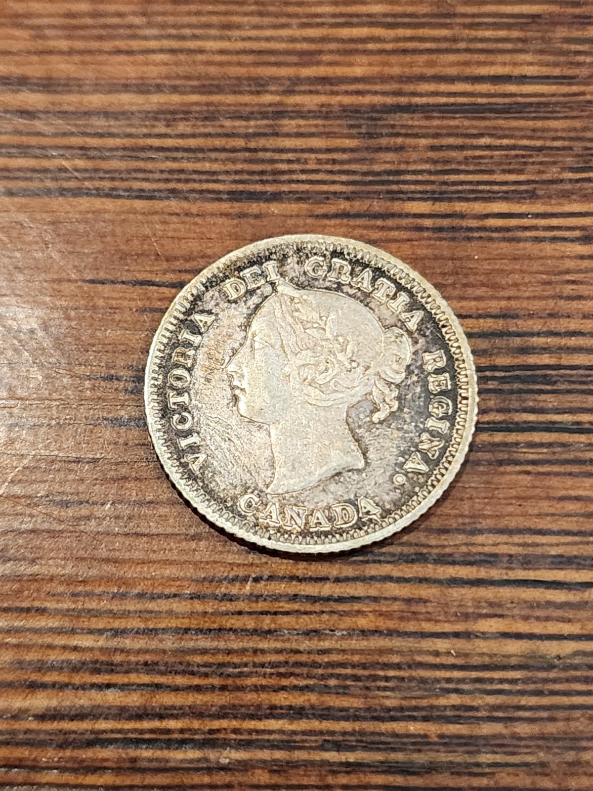1881H Canada 5 Cents Silver Coin