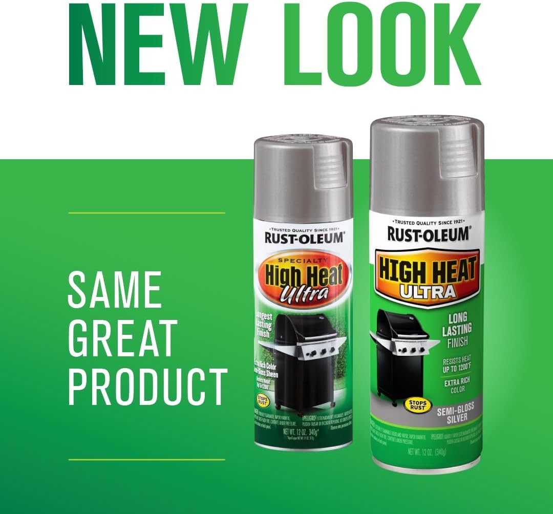 Rust-Oleum High Heat Ultra Spray Paint 12oz Silver