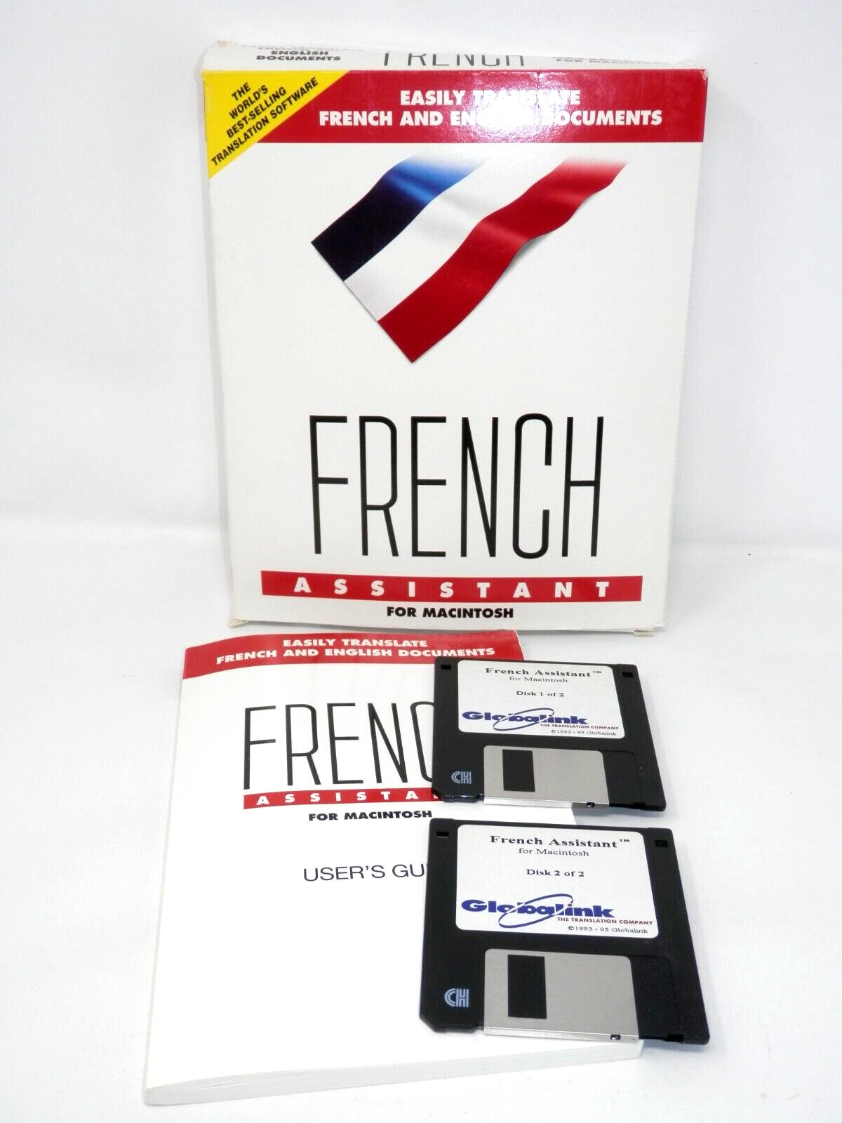 French Assistant Translation Software for MAC 3.5" Floppy Translate to English