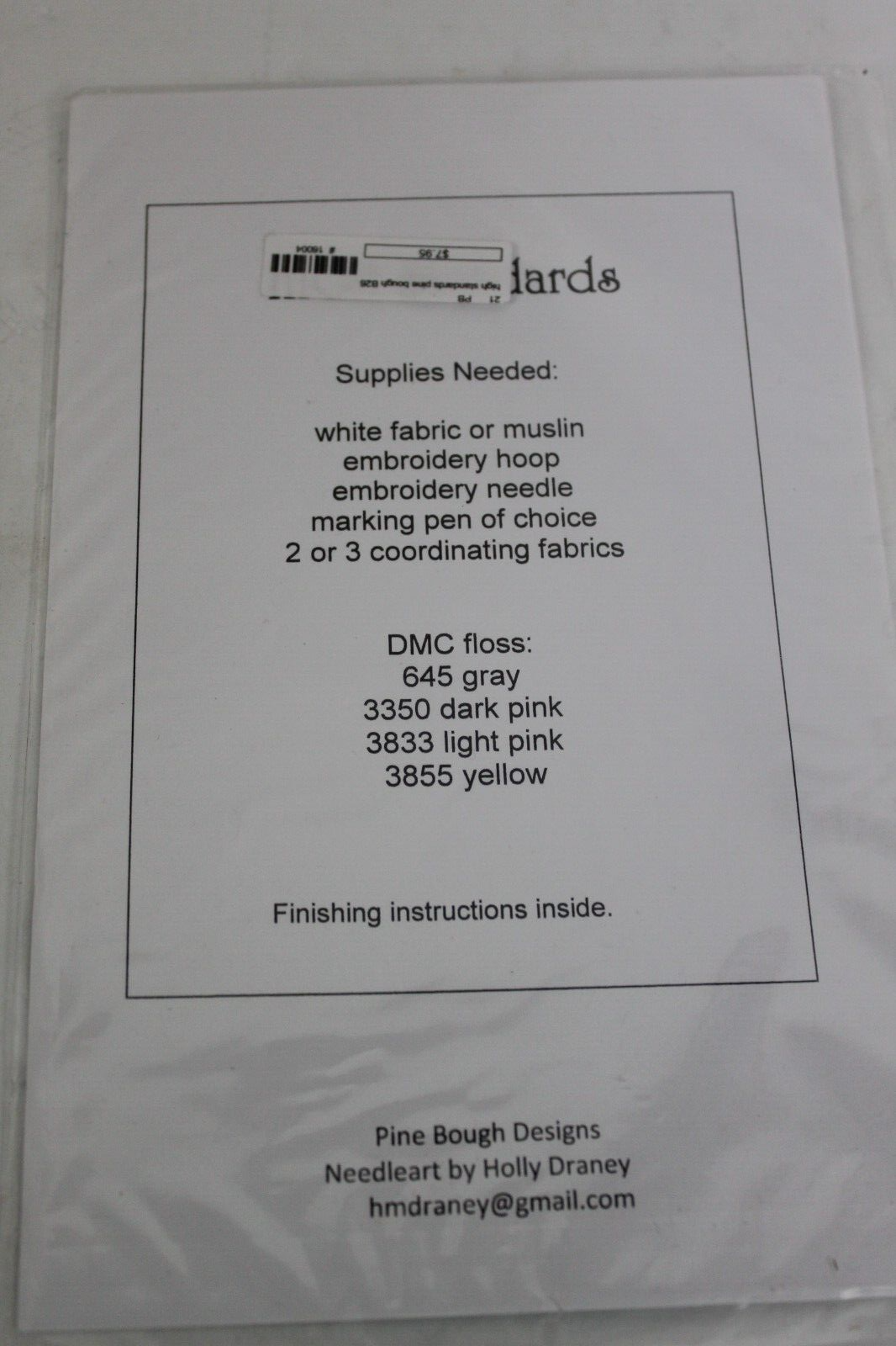 Pine Bough Designs High Standards Needleart by Holly Draney Pattern New
