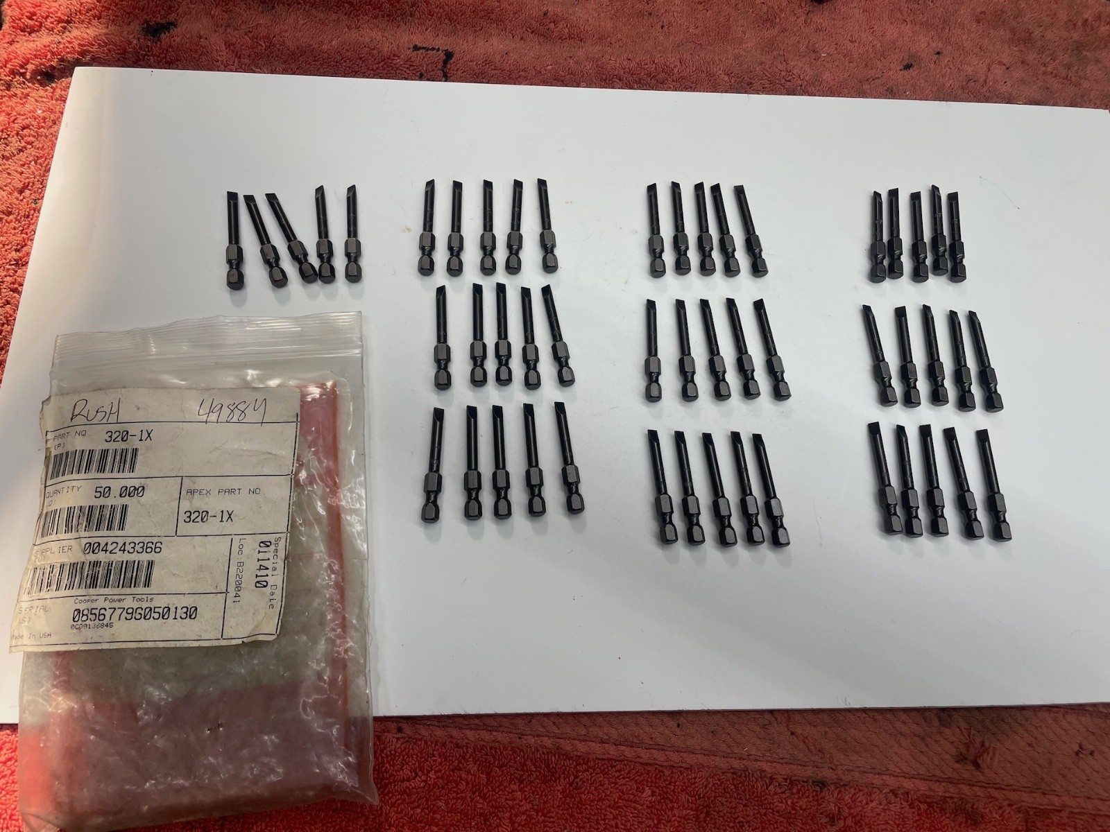 Apex Tool Group 320-1X-5Pk Power Bit, Sae, 1/4", Hex Power Drive, Pk5