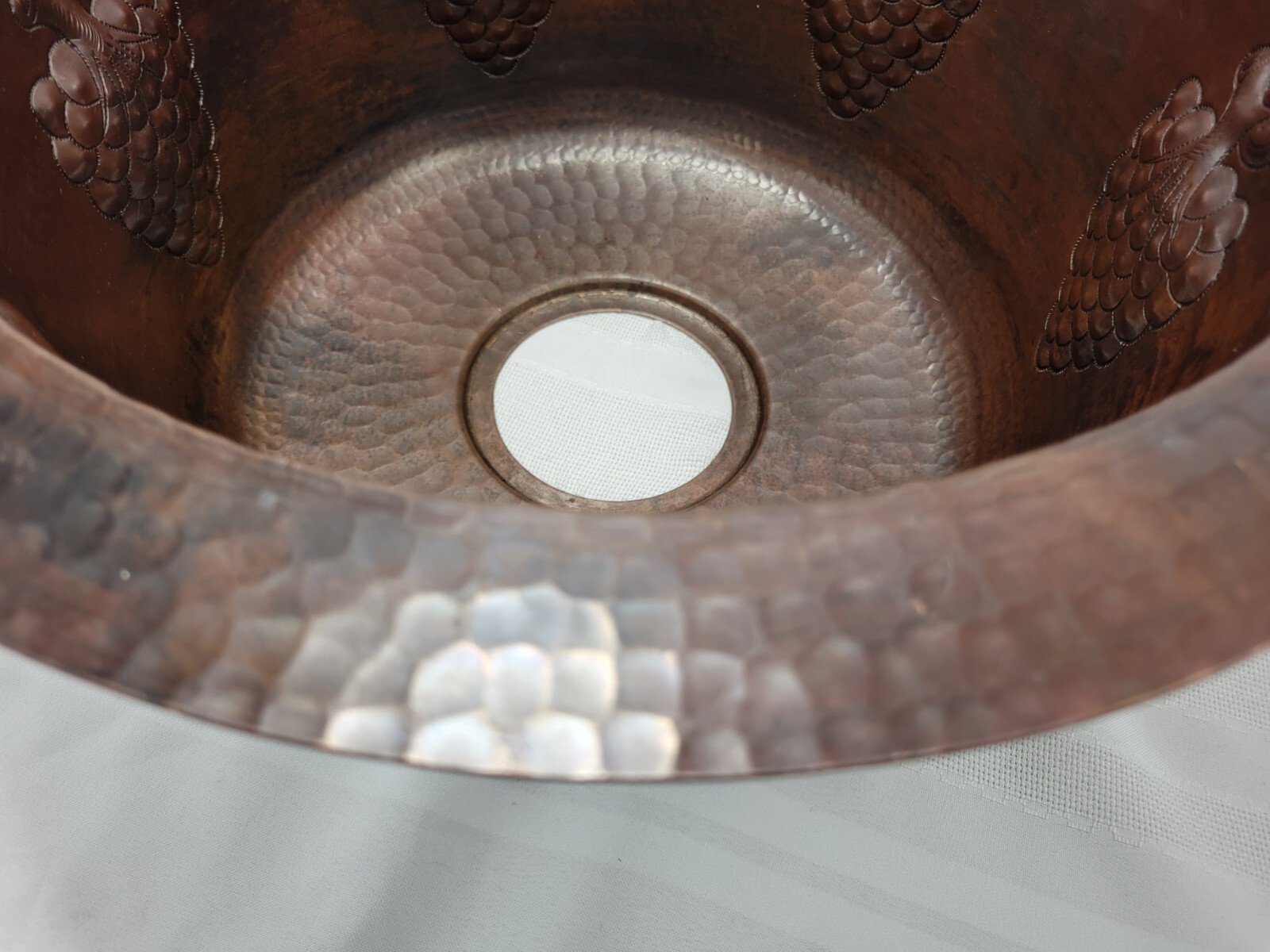 Native Trails Sink With Grapes Antique Hammered Copper Finish CPS261