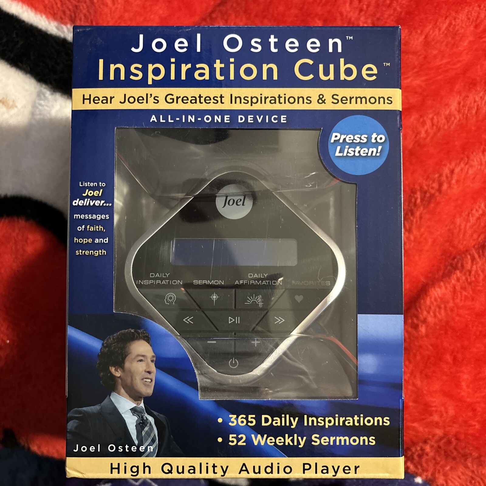 Joel Osteen Inspiration Audio Cube With Sermons and Affirmations Rechargeable