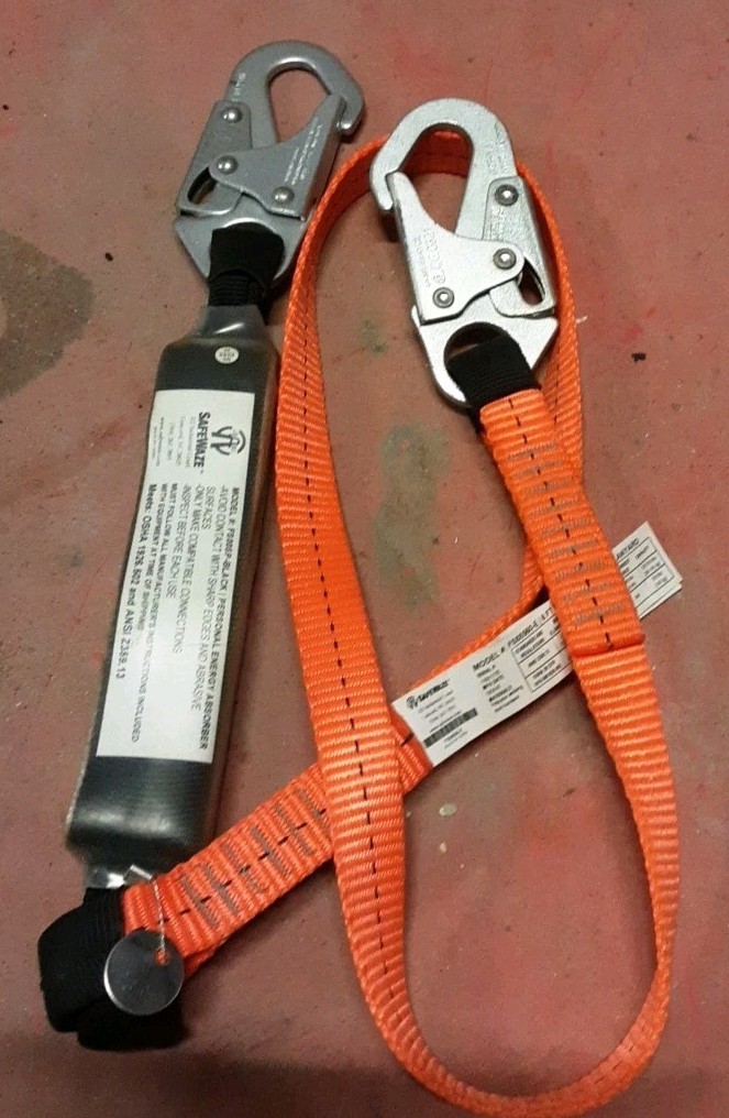 SAFEWAZE SAFETY LANYARD FS00SP-BLACK - USED GOOD CONDITION