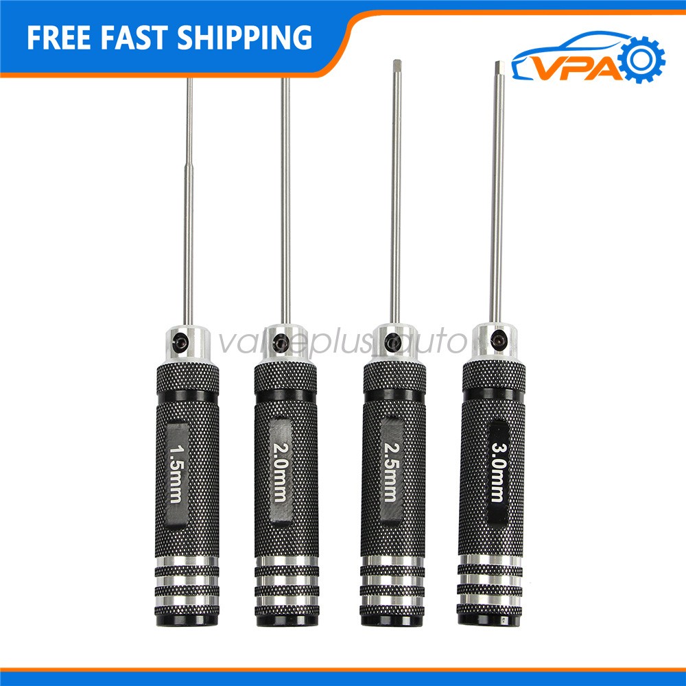 RC Hex ScrewDriver Set - 4Pcs 1.5mm 2.0mm 2.5mm 3.0mm Hex Allen Screwdriver Kit