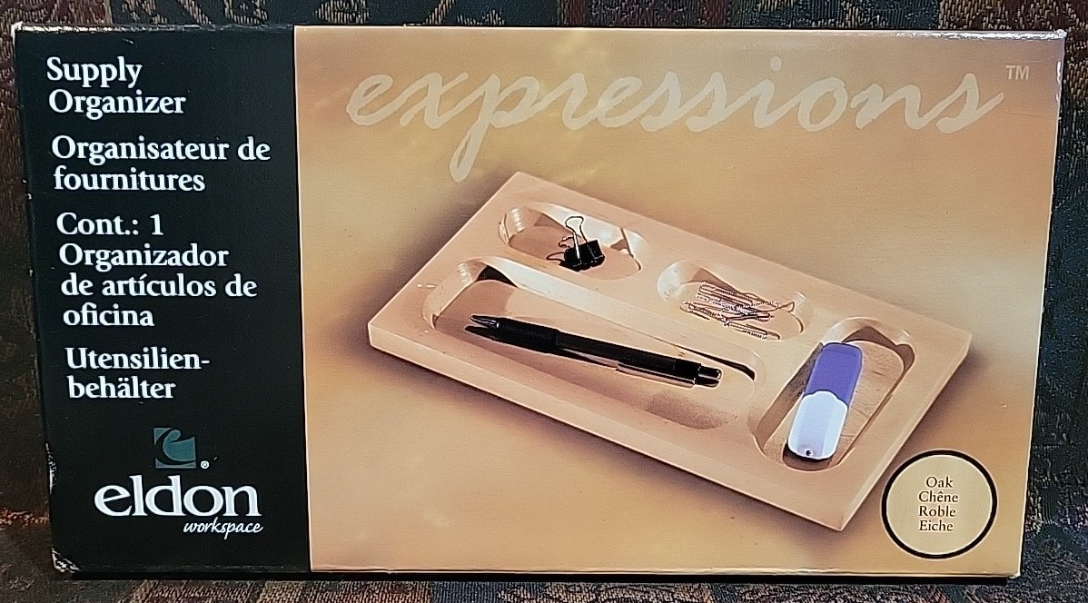 Eldon Expressions Oak Supply Organizer