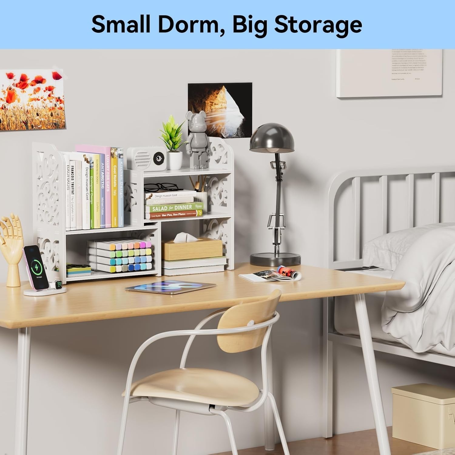 Adjustable Desktop Shelf - Space-Saving Tabletop Organizer