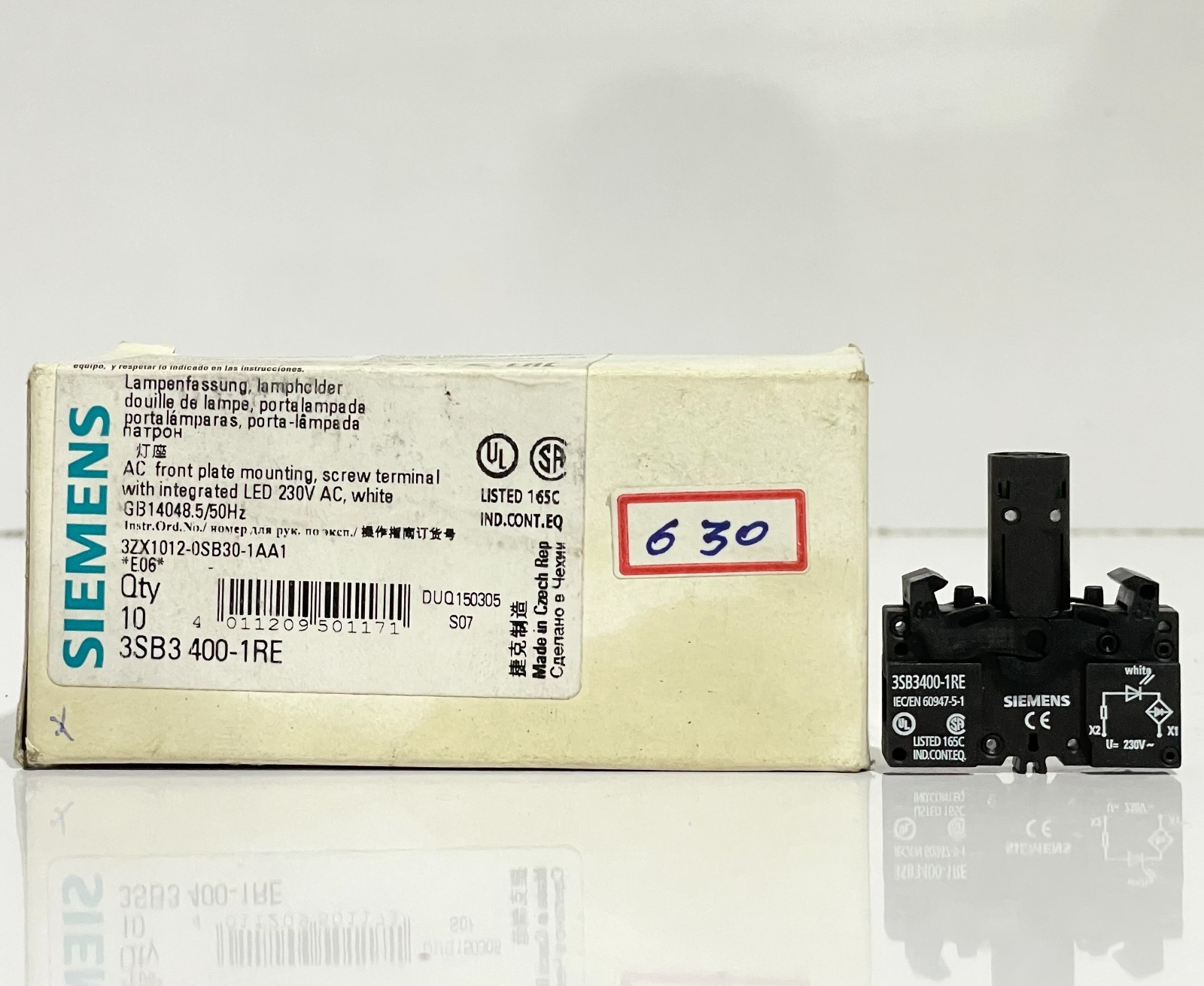 SIEMENS 3SB3400-1RE PUSHBUTTON SWITCH AUXILIRY LOT OF 10PCS FREE FAST SHIPPING