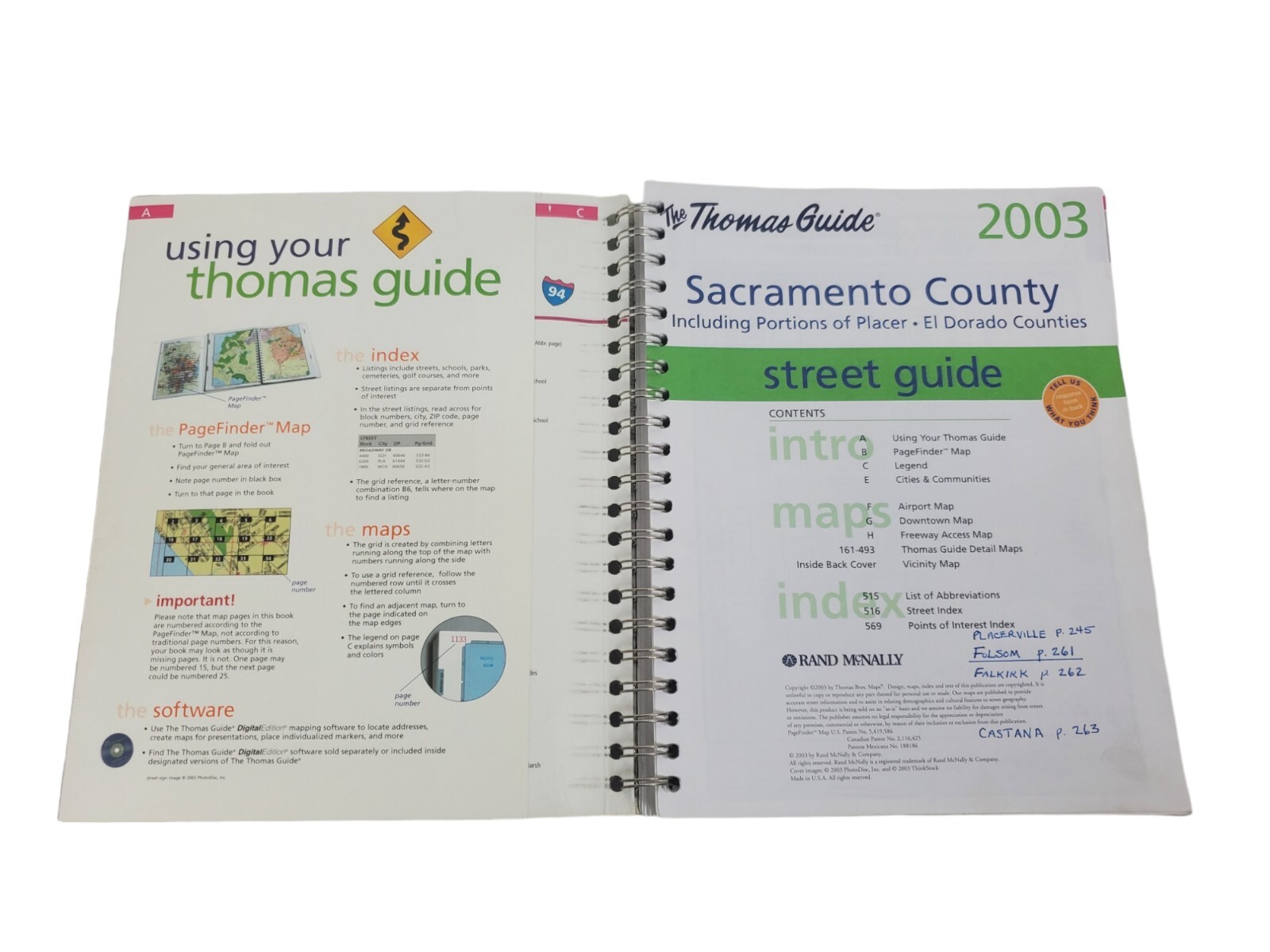 Thomas Guide Sacramento County Street Guide 2003
