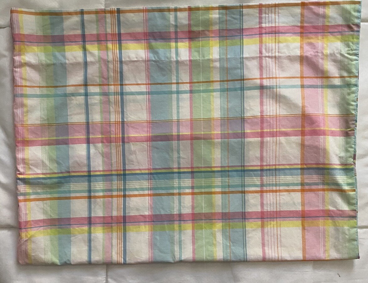 Pottery Barn Teen Single Standard Size Pillowcase Pastel Stripes.