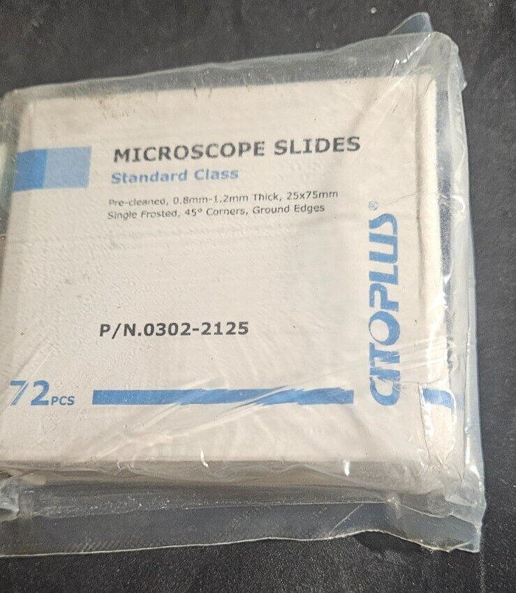 (72-Pk) Citoplus Laboratory Pre-Cleaned Glass Microscope Slides 0302-2125 (13984