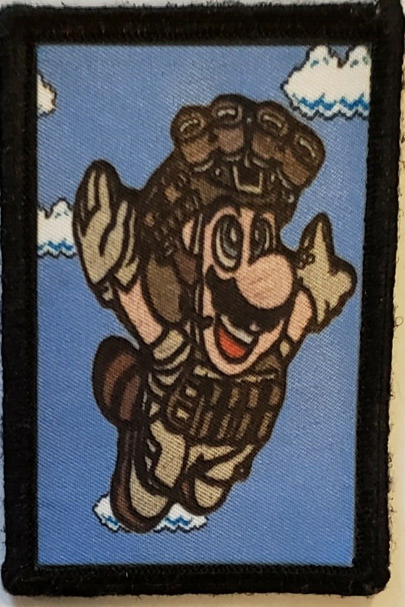 Tactical Mario Bros Morale Patch Tactical Army Military Flag USA