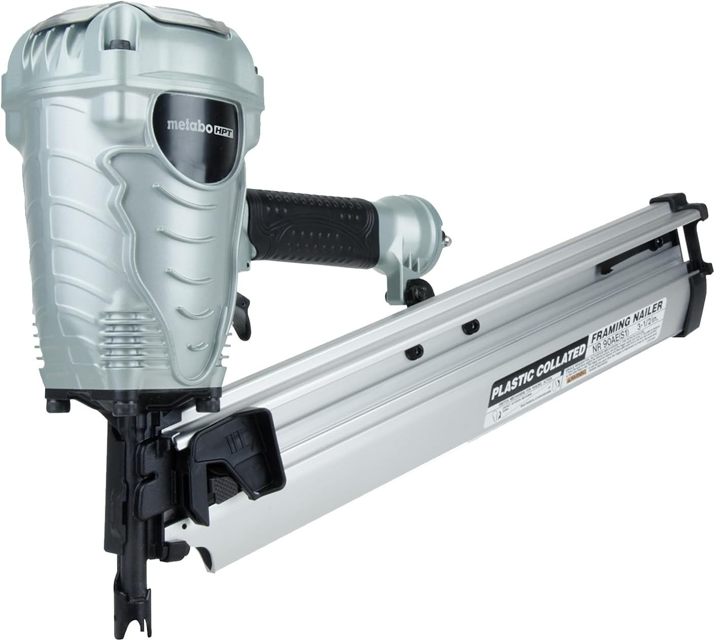 Metabo HPT 21 Plastic Collated Framing Nailer: 2" to 3-1/2" Nails (NR90AES1)