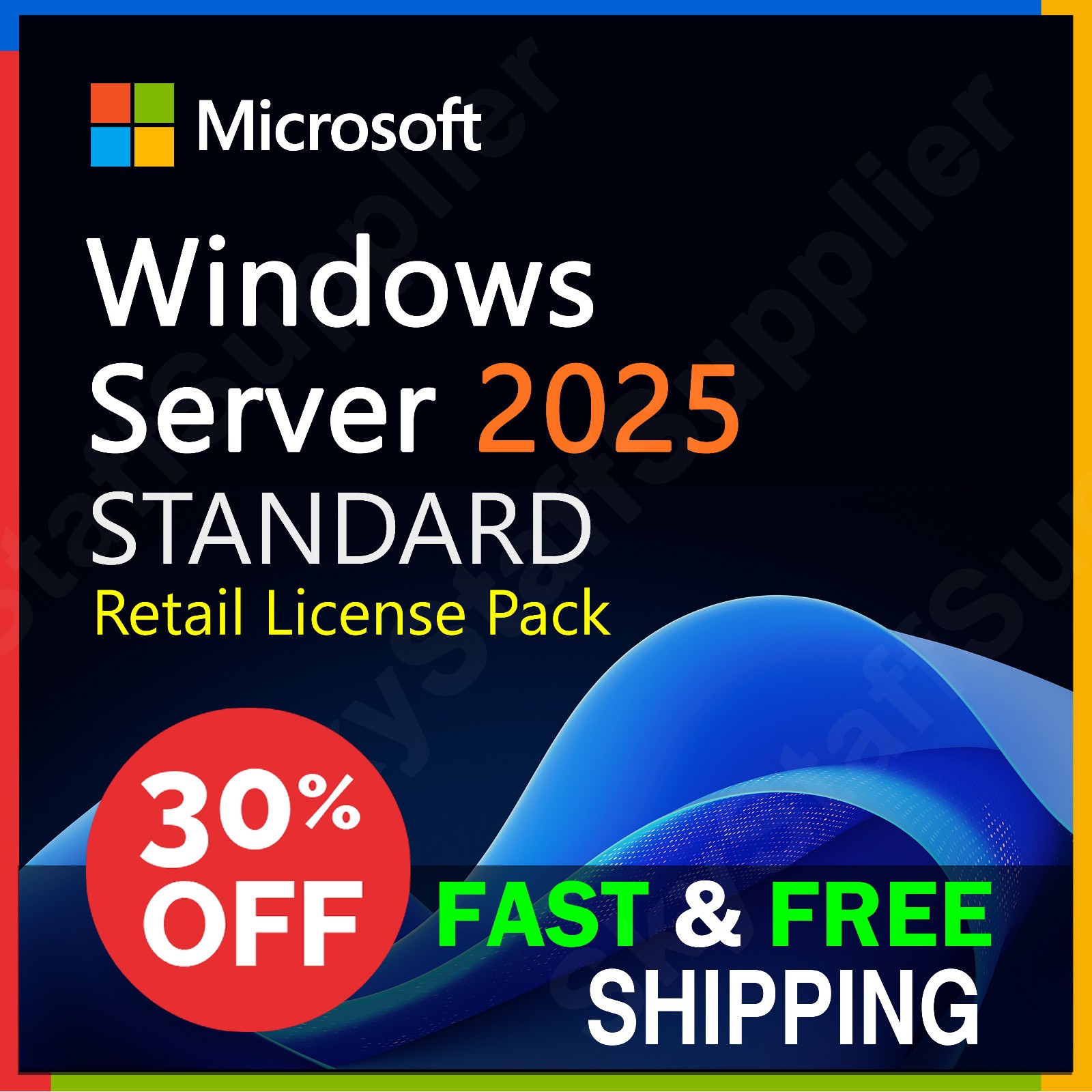 Microsoft Windows Server 2025 Standard 24-Core License with 10 User CALs, NEW