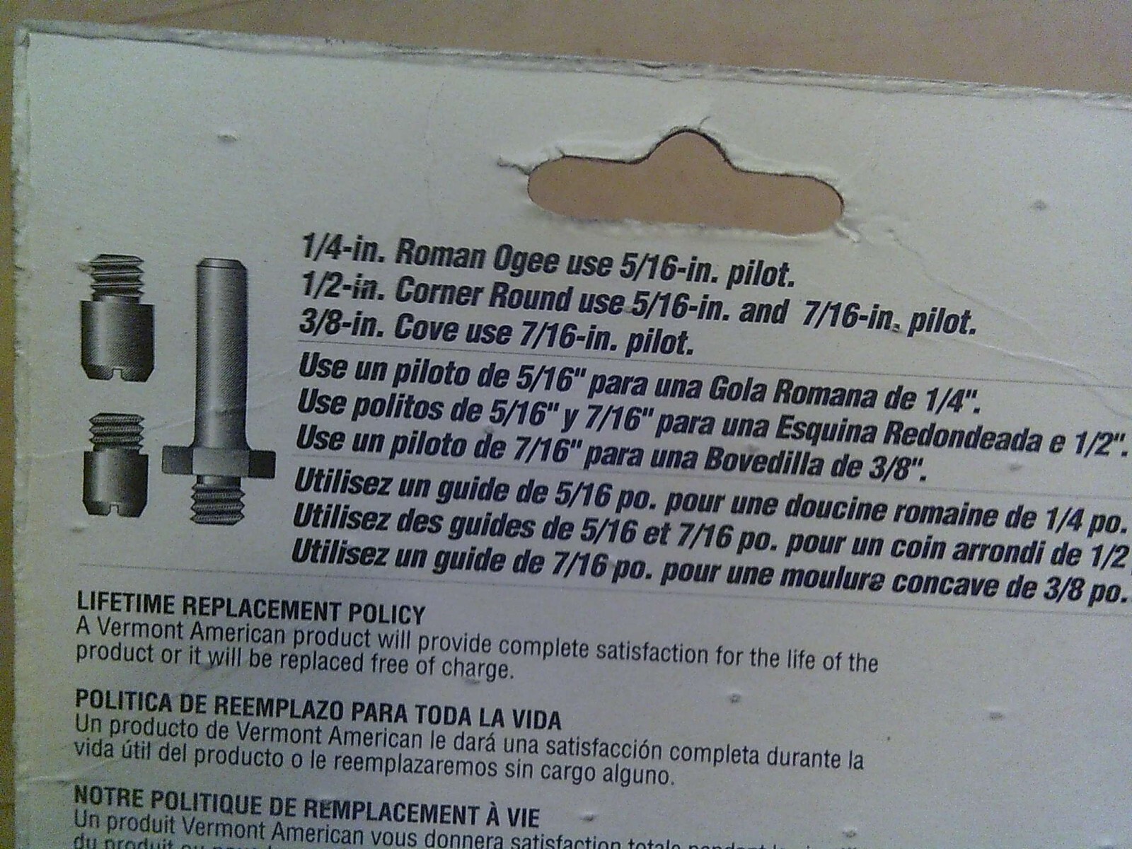 Vermont American HSS Edging Router Bit Set 22694