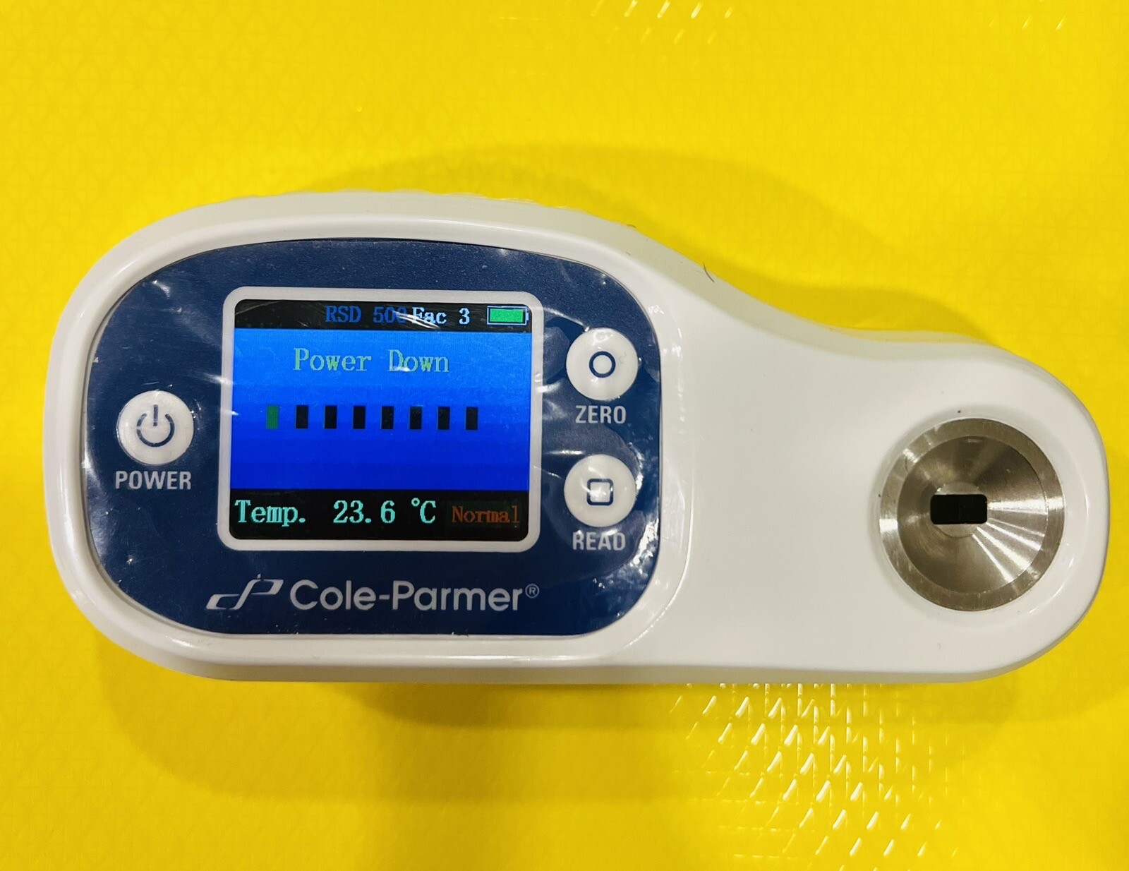 Cole-Parmer Digital Refractometer, 0 - 85% Brix, 1.3330 - 1.5100 RI **READ**