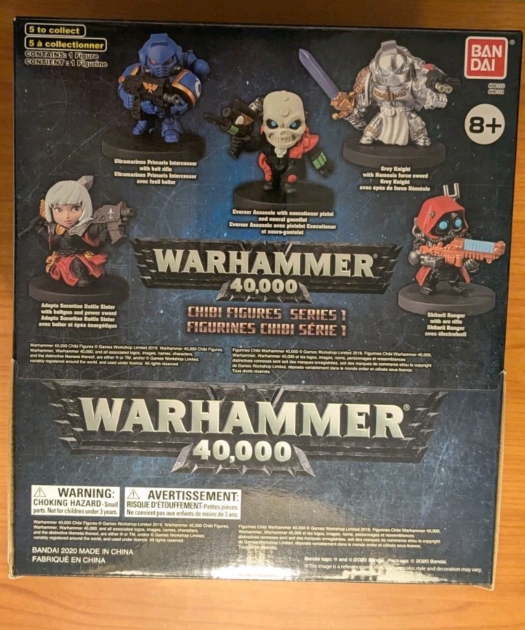 Bandai Warhammer Chibi series 1 FULL SET with empty store display box