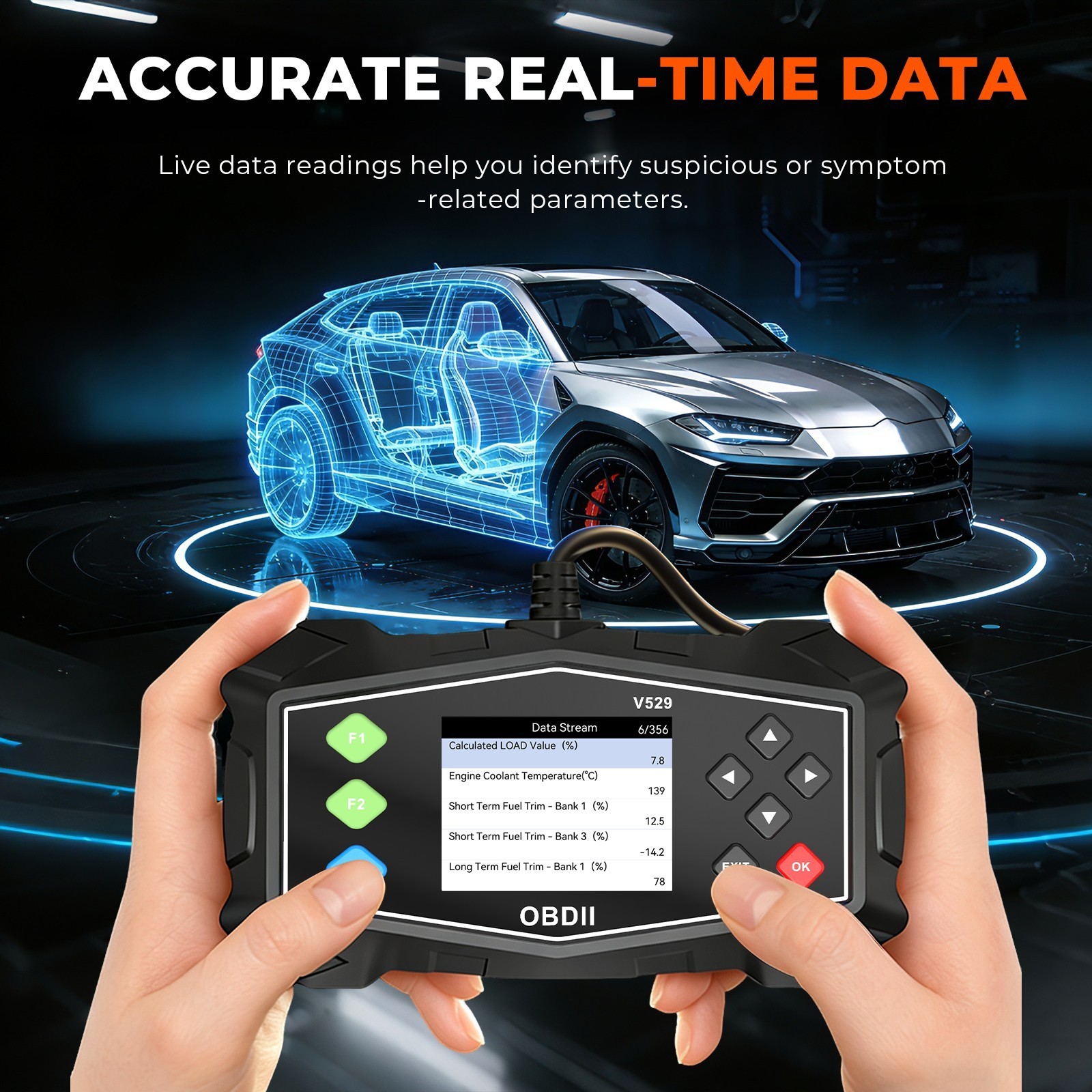 All Systems OBD2 Scanner Code Reader Check Engine Fault Car Diagnostic Tool US