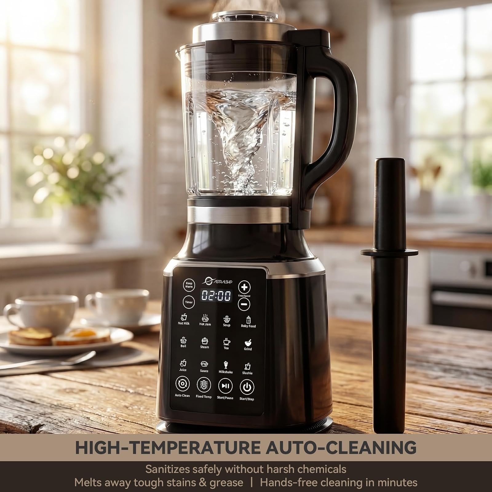 ASTRALSHIP 1500W Professional Blender for Smoothies, 9 Speeds, 14 Programs