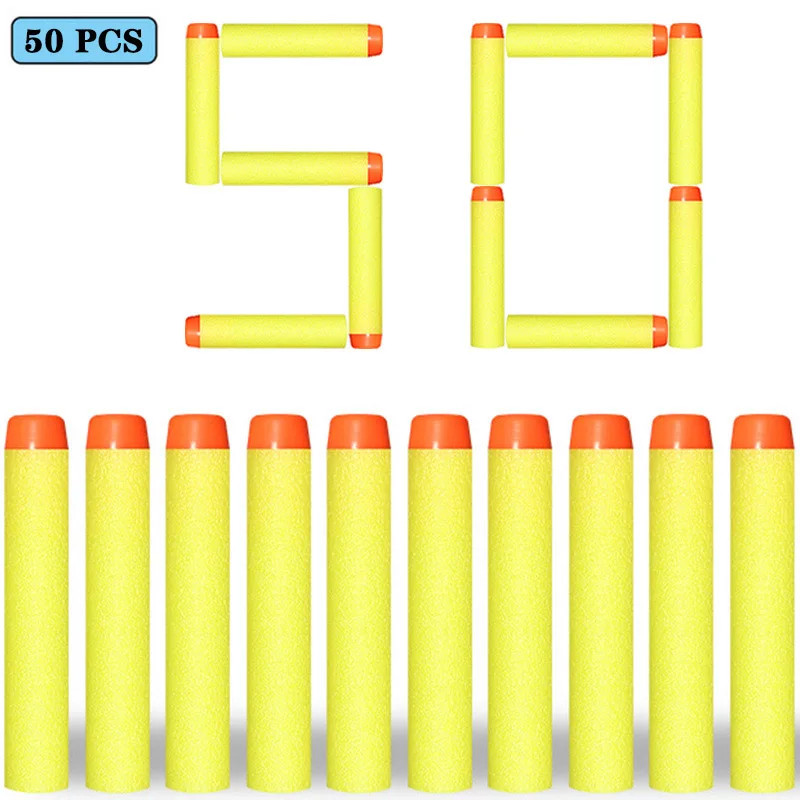 7.2cm 100pcs for Nerf Soft Bullets Darts Round Head Refill Sponge Darts Kids