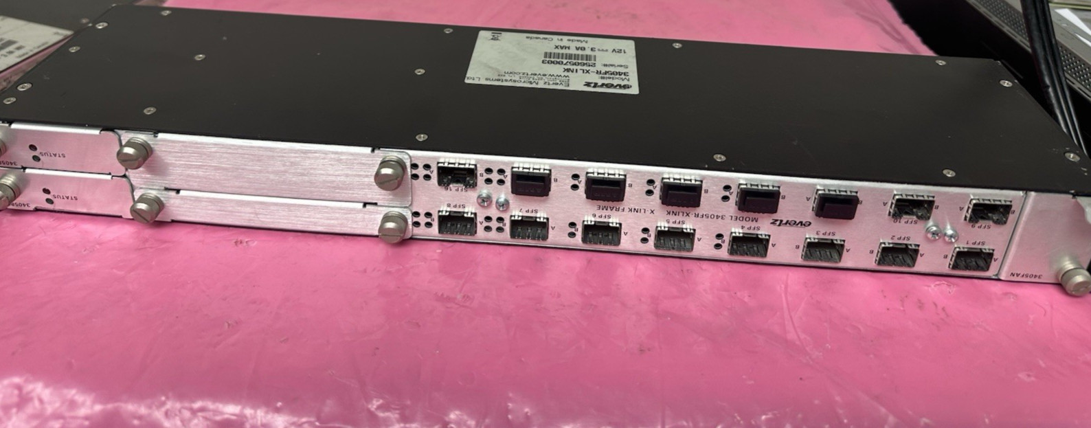Evertz 3405FR-XLINK SFP Fiber Optic Frame  Video Transport 3405PST 3405FC
