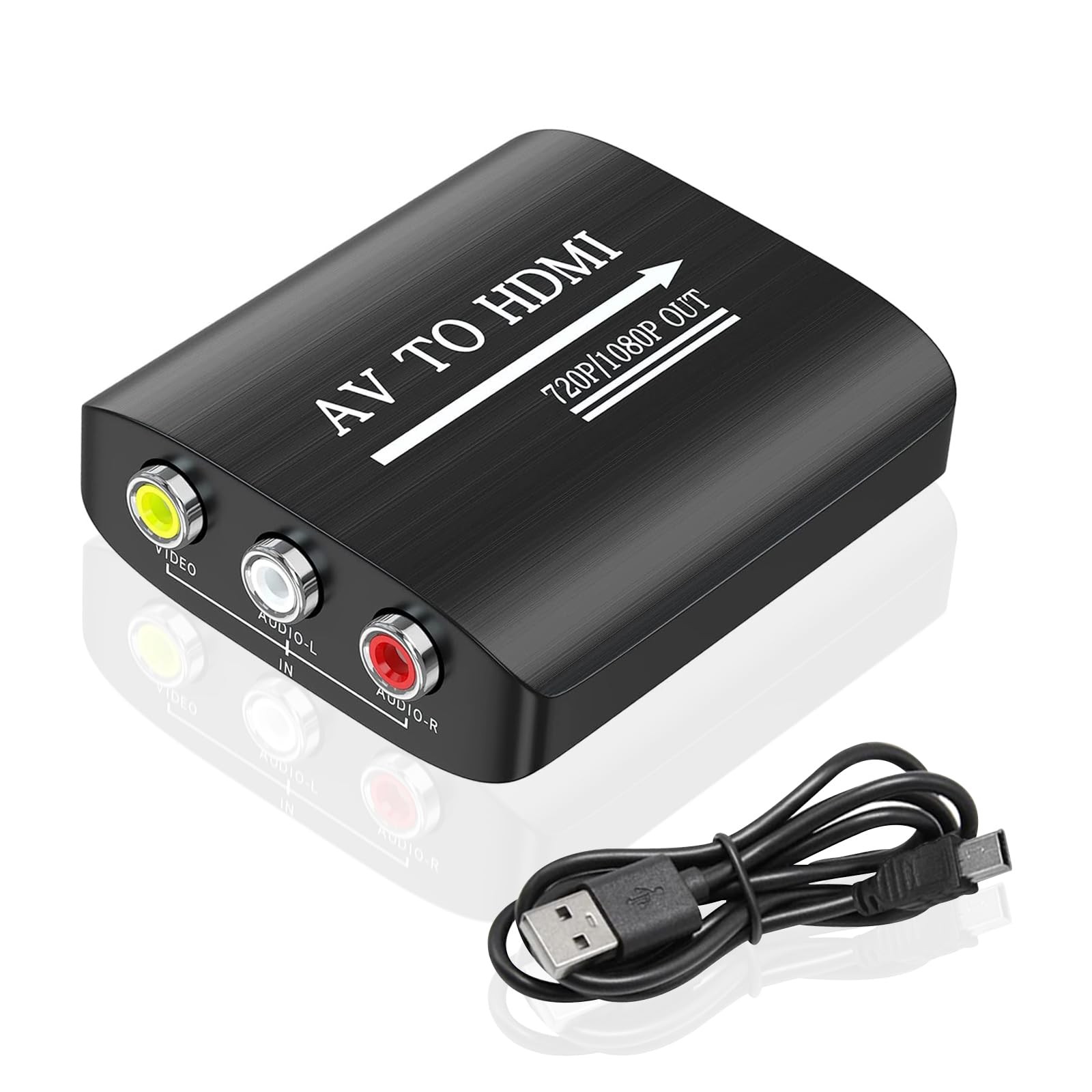 LBSC RCA to HDMI Converter, AV Converter,AV Composite Video Black