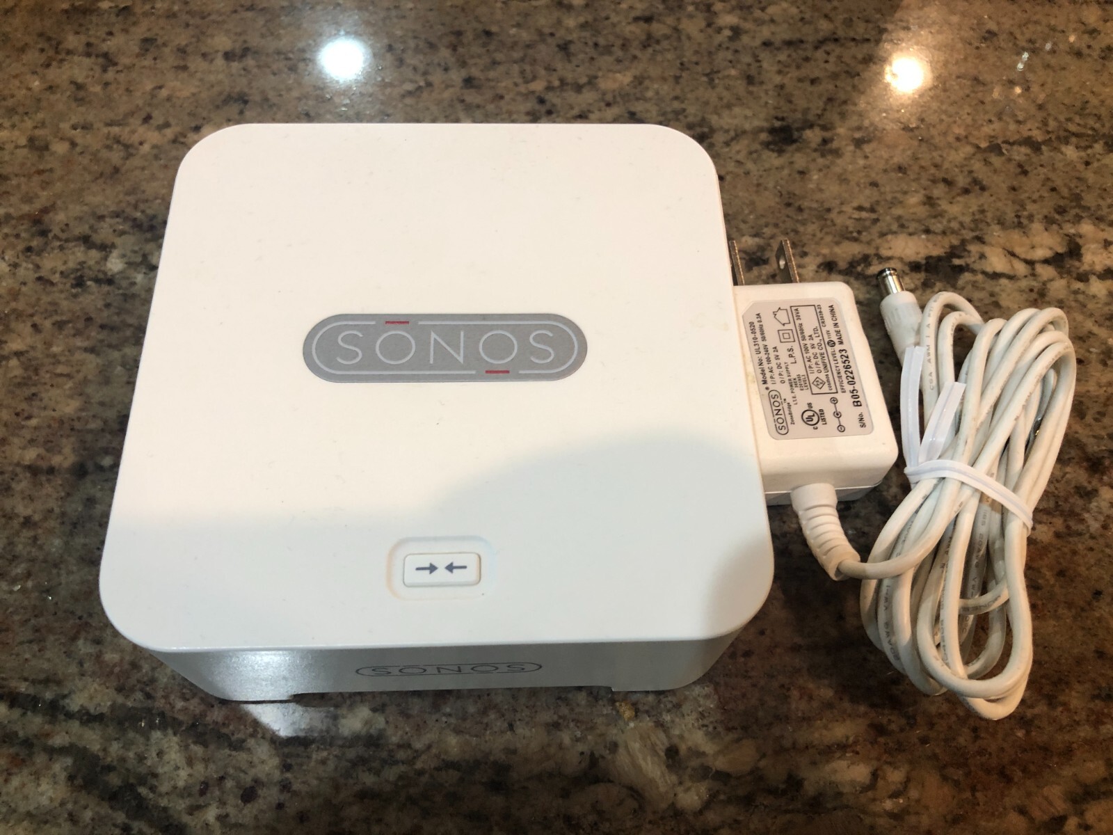 Sonos BRIDGE BR100 Wireless HiFi System - White BRIDGUS1 - with Power Supply