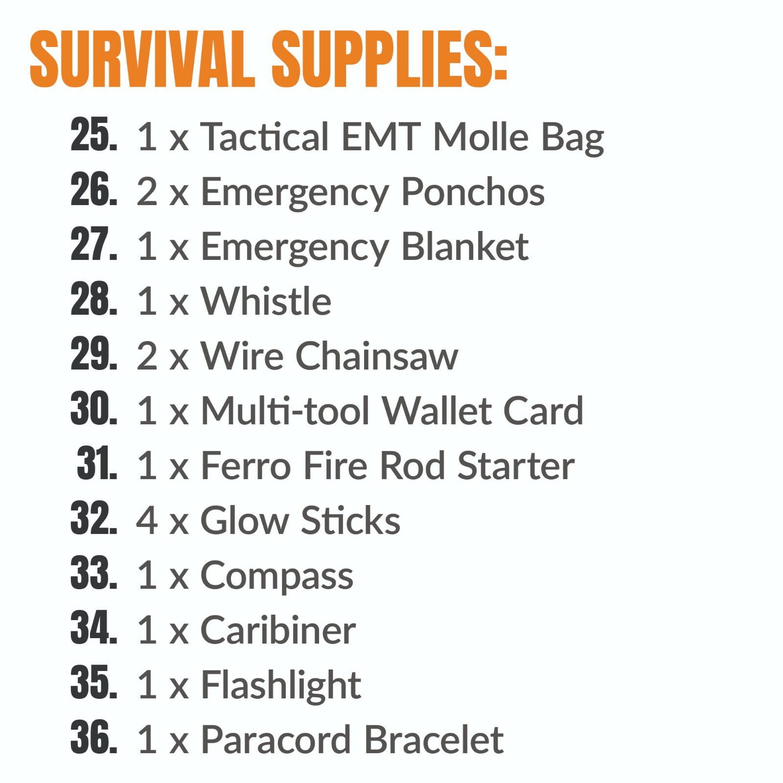 Premium 250 Piece Molle Survival & First Aid Kit