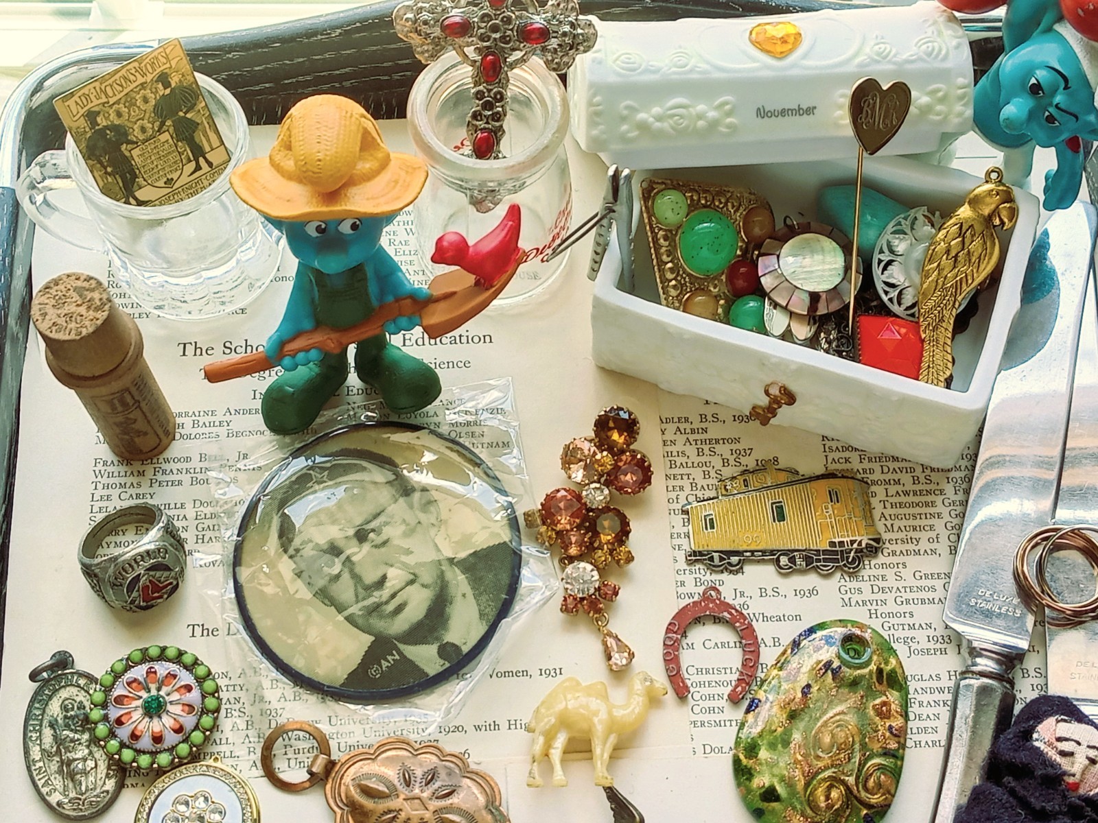 Old Vtg. Collectible "FOUND OBJECTS" Eclectic Oddities Lot SUMMER SALE FREE SHIP