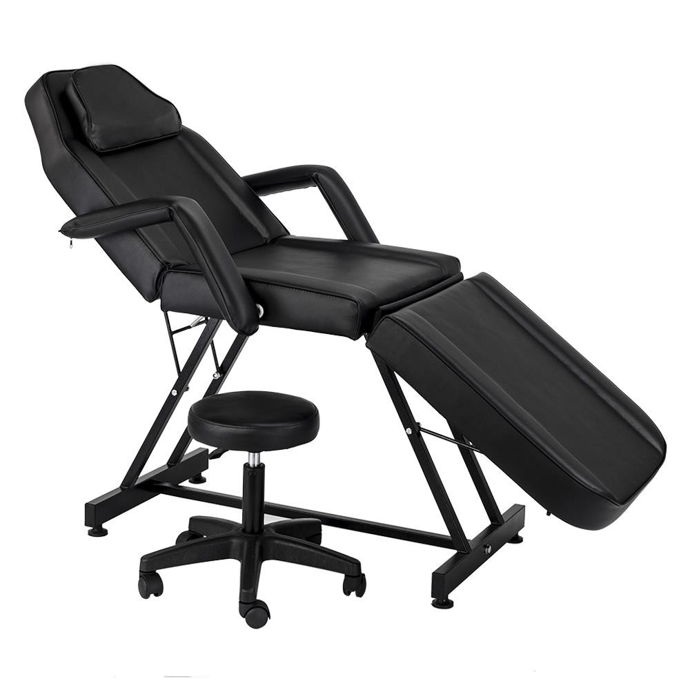 Reclining Hydraulic Barber Chair Styling Salon Beauty Shampoo Equipment W/Stool