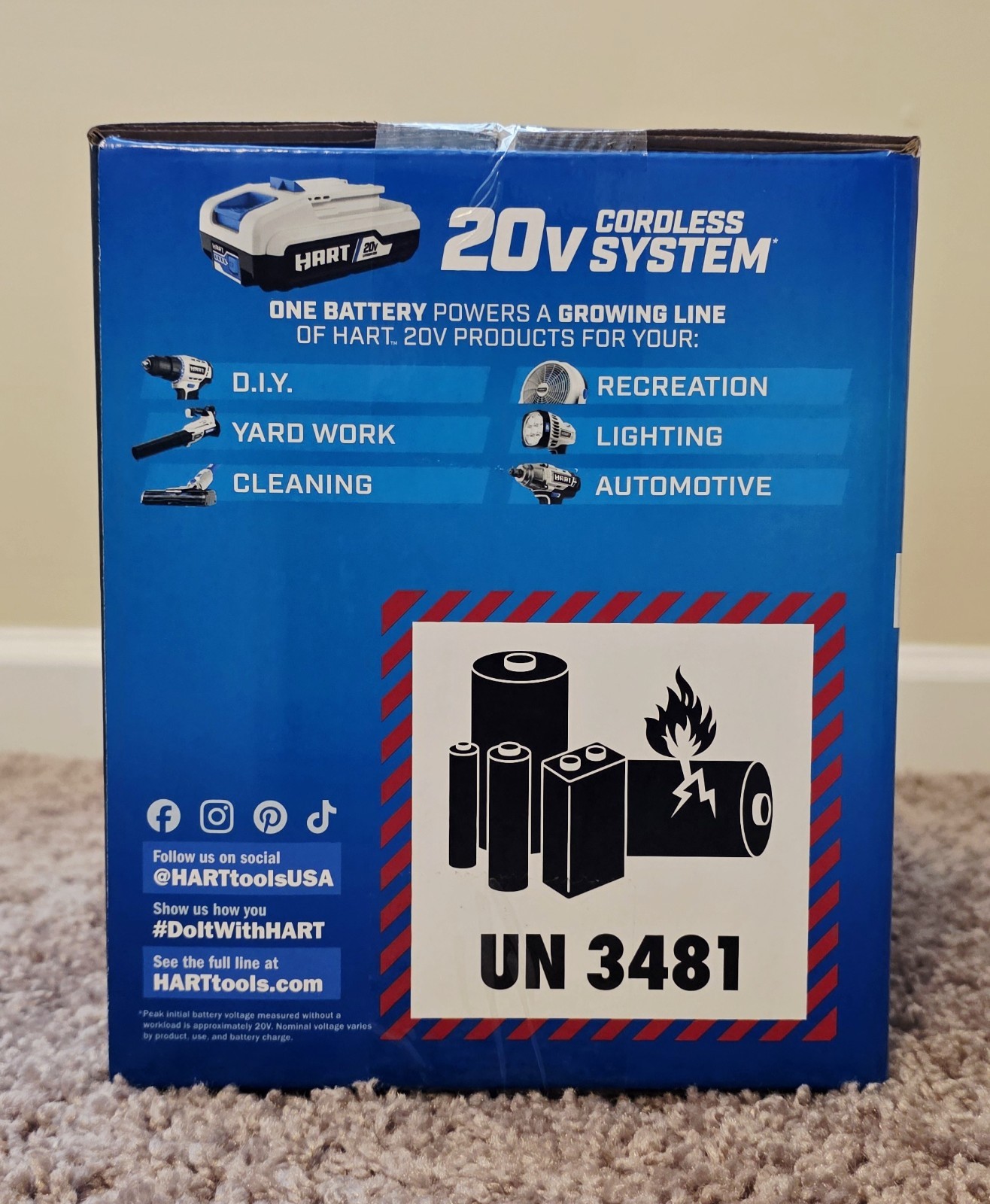 NEW HART 20v Cordless 4 Tool Combo Kit, TOOL ONLY - Model # HPCK412B