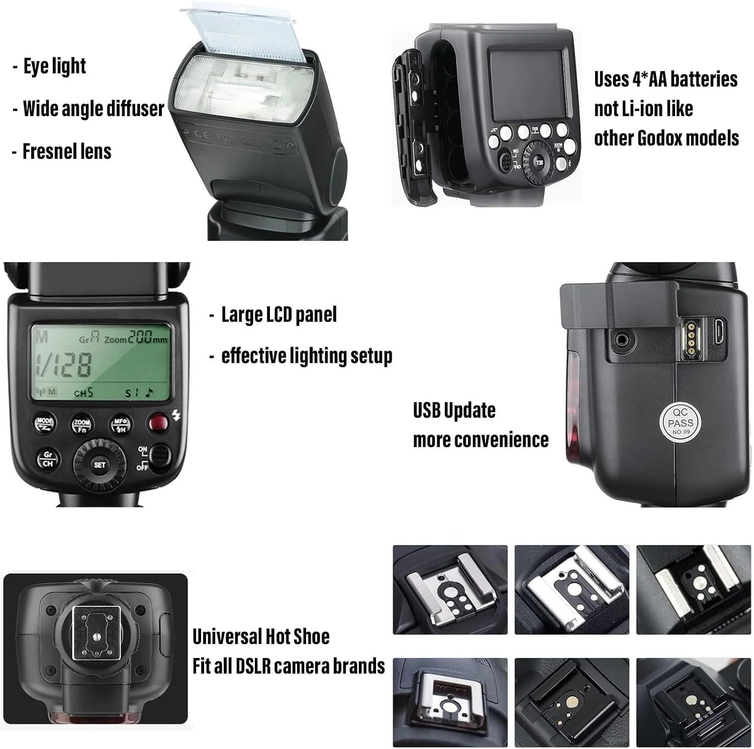 TT600 GN60 2.4G Camera Flash Speedlite & Diffuser for Studio Portrait | Ma