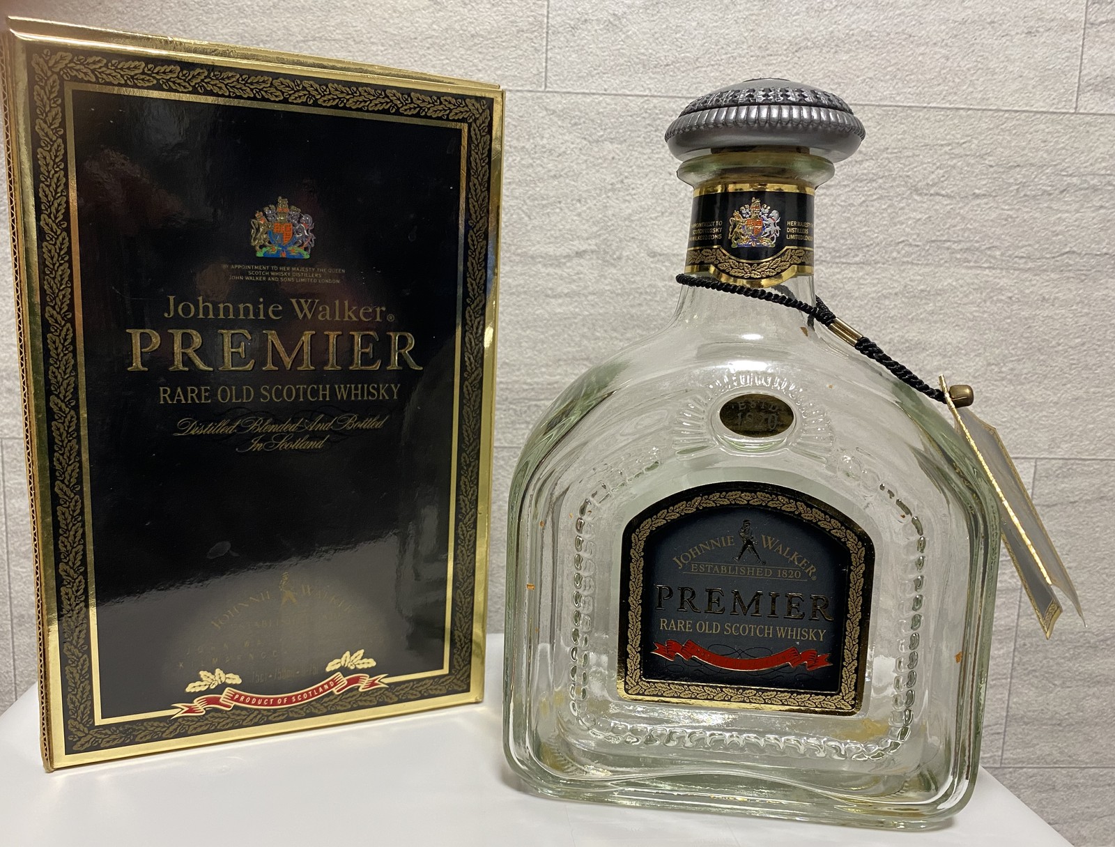 Johnnie Walker Premier Rare Old Scotch Whisky Empty Bottle Collectible