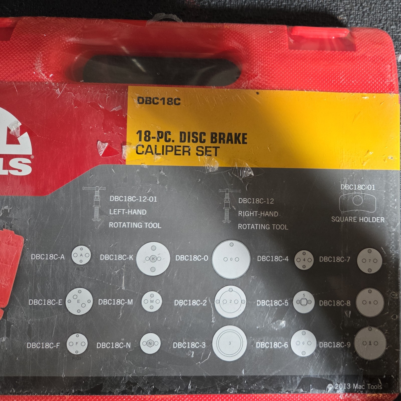 #bm645 Mac Tools DBC18C 18 Piece Disc Brake Caliper Set