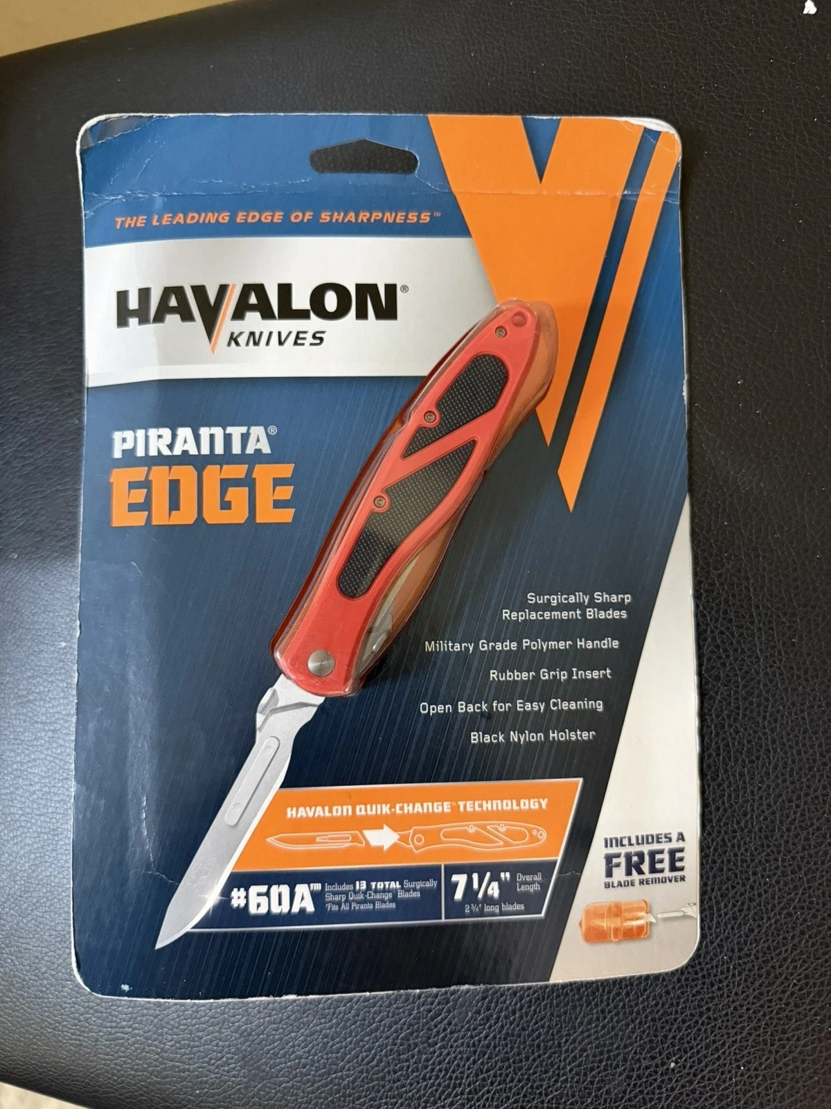 Havalon Piranta Edge Orange black Folding Pocket Knife - Free Shipping