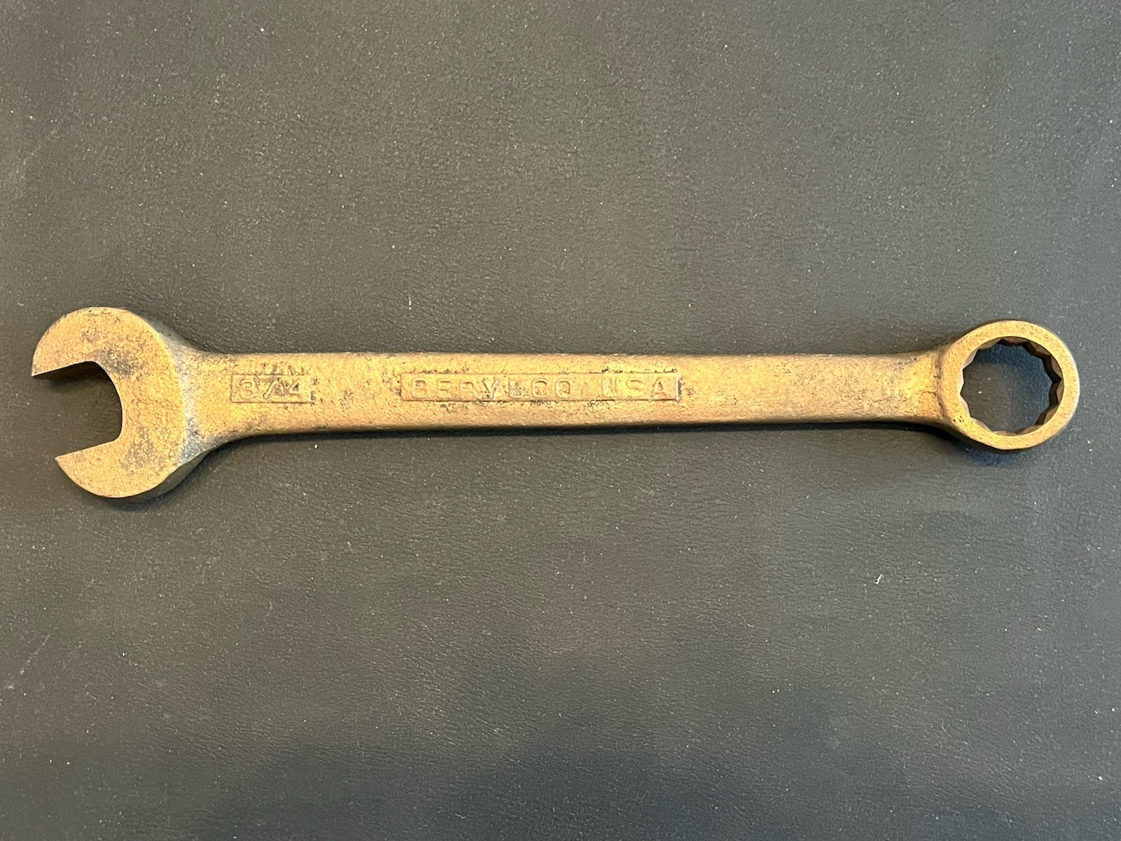 Berylco BeCu W66 Combination Wrench 3/4” Non-Sparking Bronze USA