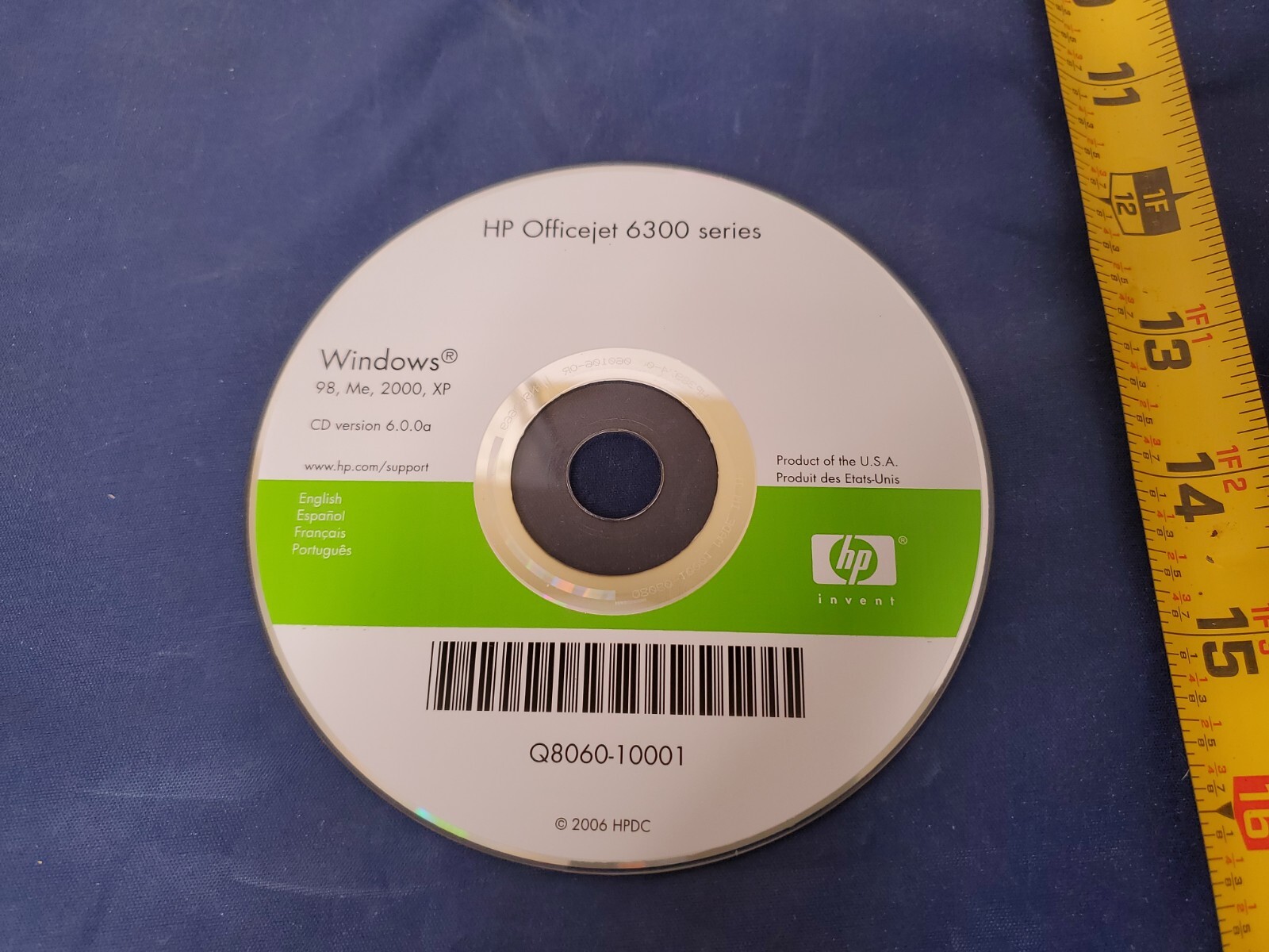Setup CD ROM for HP OfficeJet 6300 Series Software for Windows 98, Me, 2000, XP