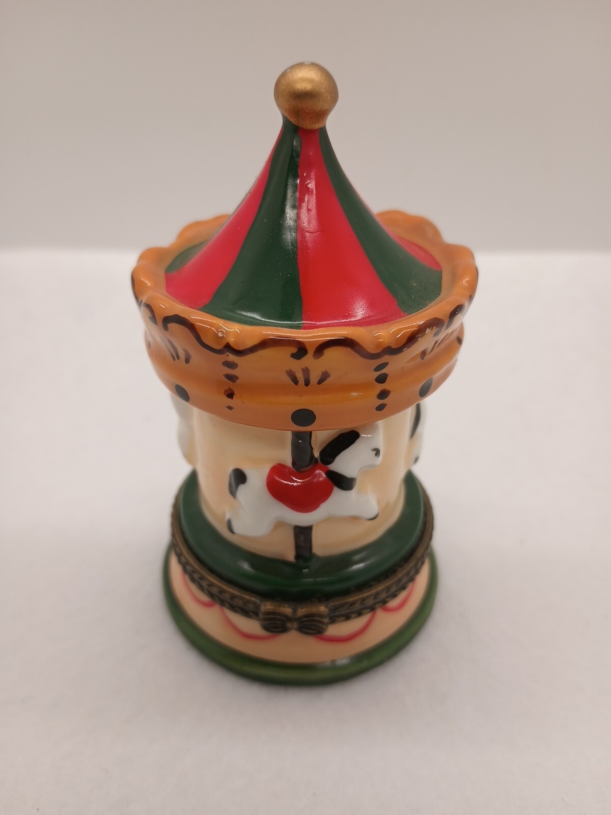 Horse Carousel Trinket Box 3.5 in H