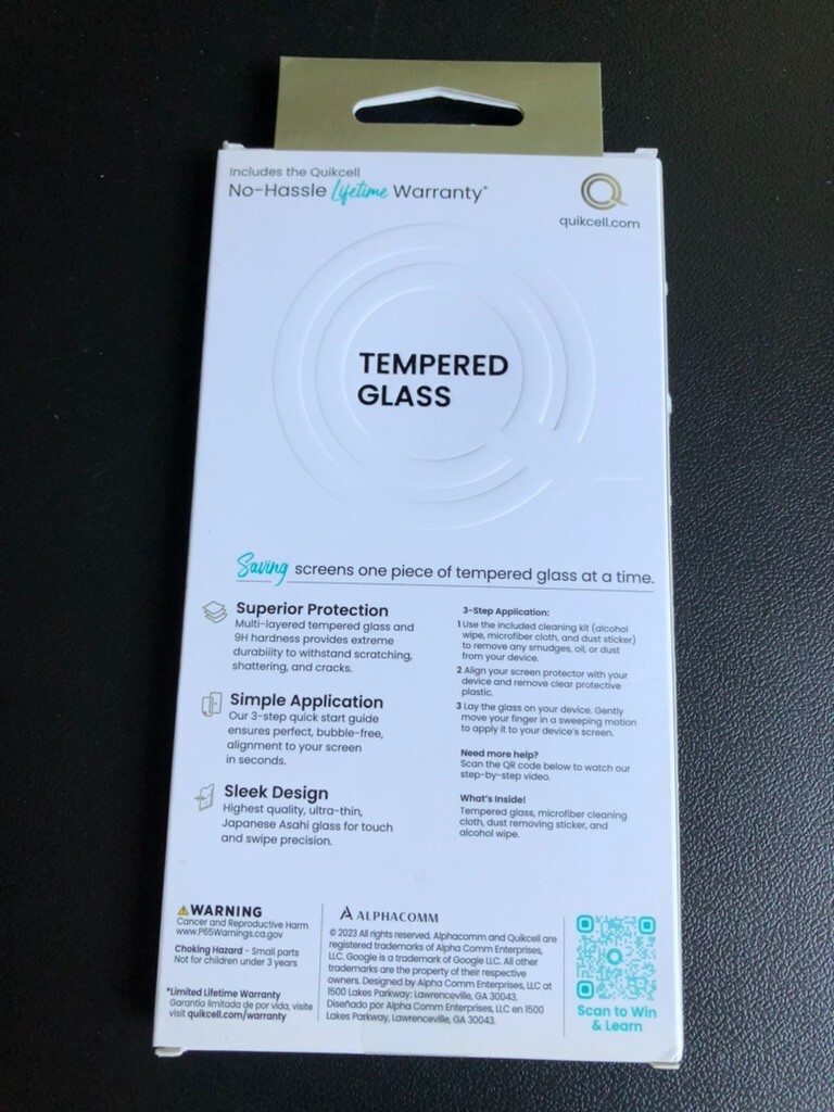 Quikcell - Tempered Glass Screen Protector - Google Pixel 6a