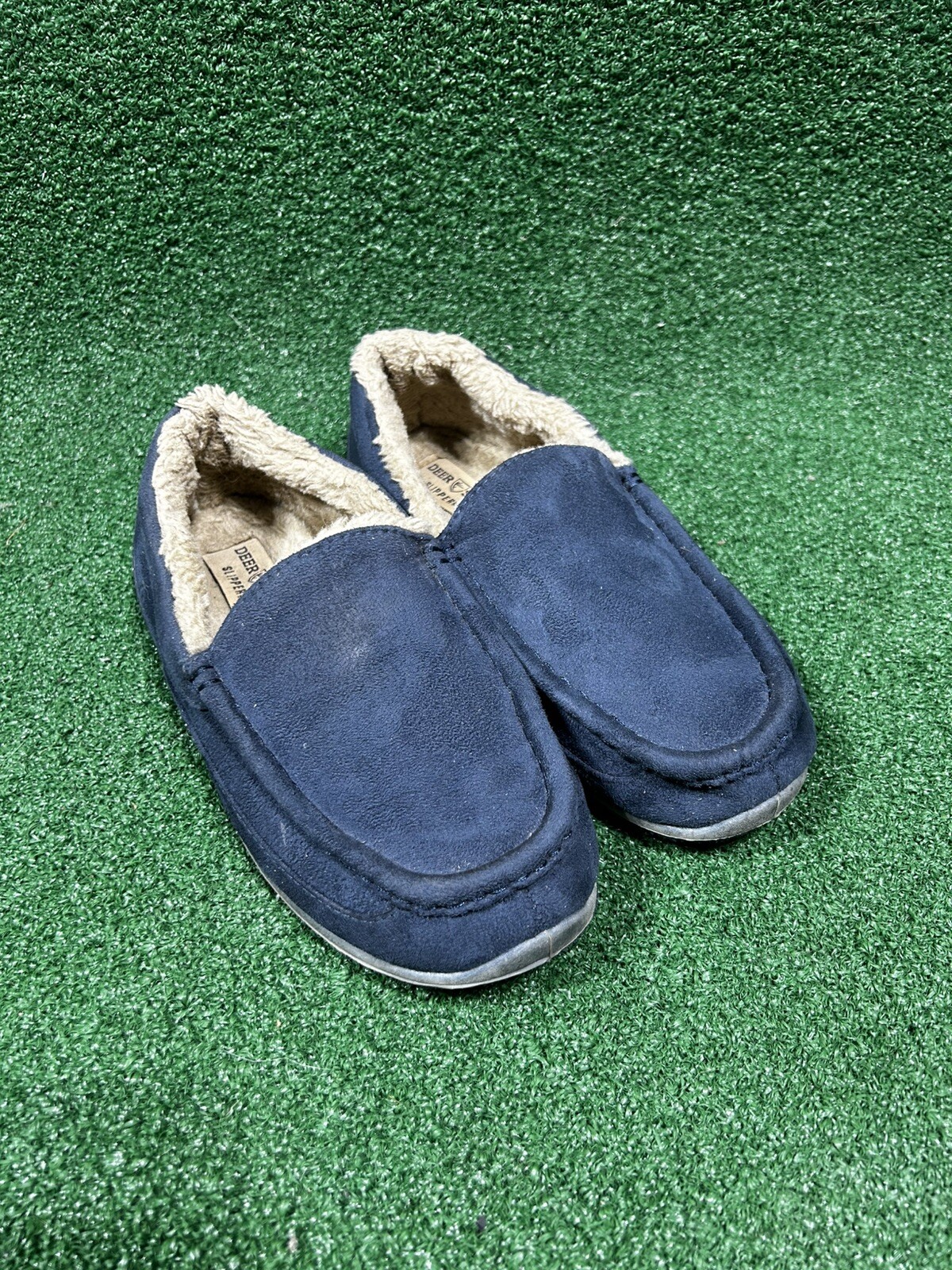 Deer Stags Slipperooz Lil Spun Cozy Moccasin Boys' Youth Slipper Size 5