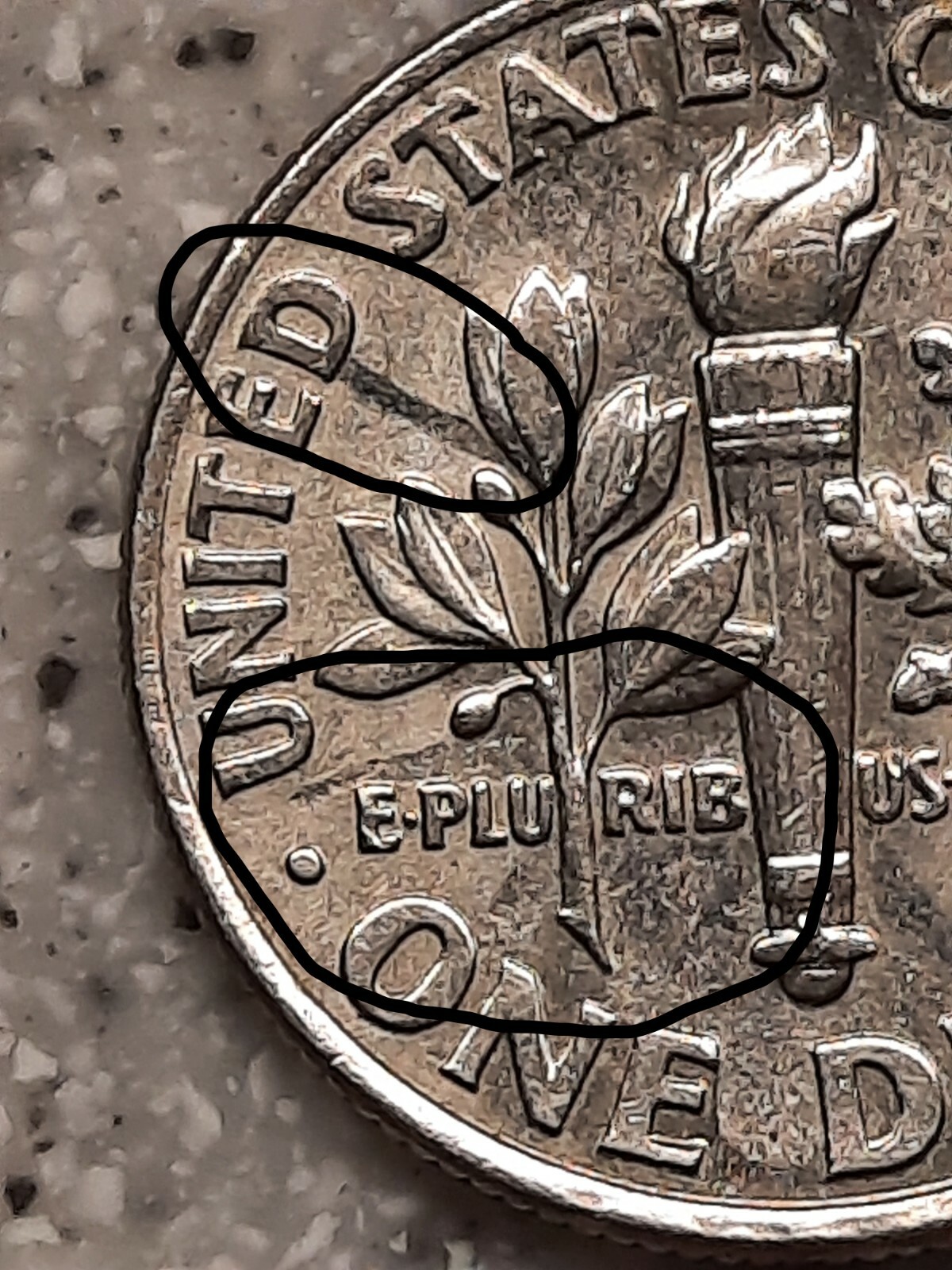 2004 P Roosevelt Dime Die Clash Observe/ Reverse