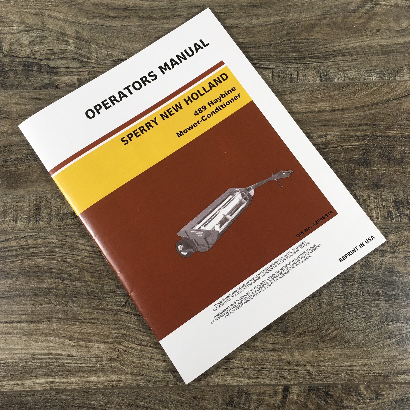 New Holland 489 Haybine Mower Conditioner Operators Owners Manual