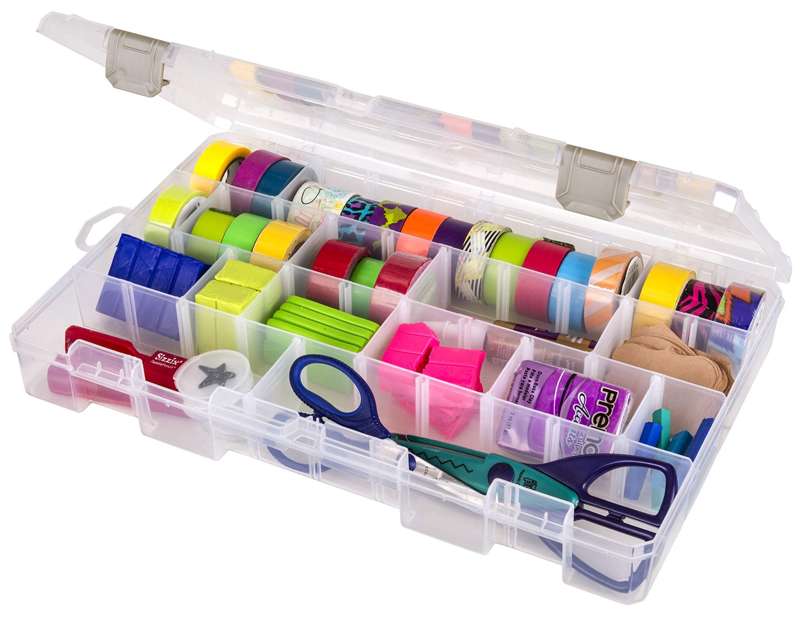 ArtBin Large Solutions Box 14.125 x 9 Transparent Craft Storage with Dividers