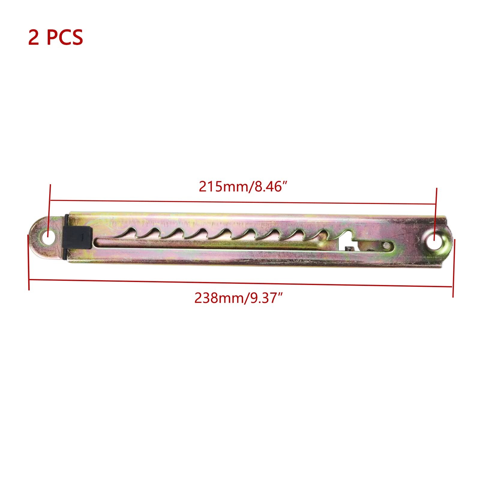 2 Pcs Adjustable 10 Gear Lifting Rod Hinge Hinge Ratchet Headrest Fitting for...