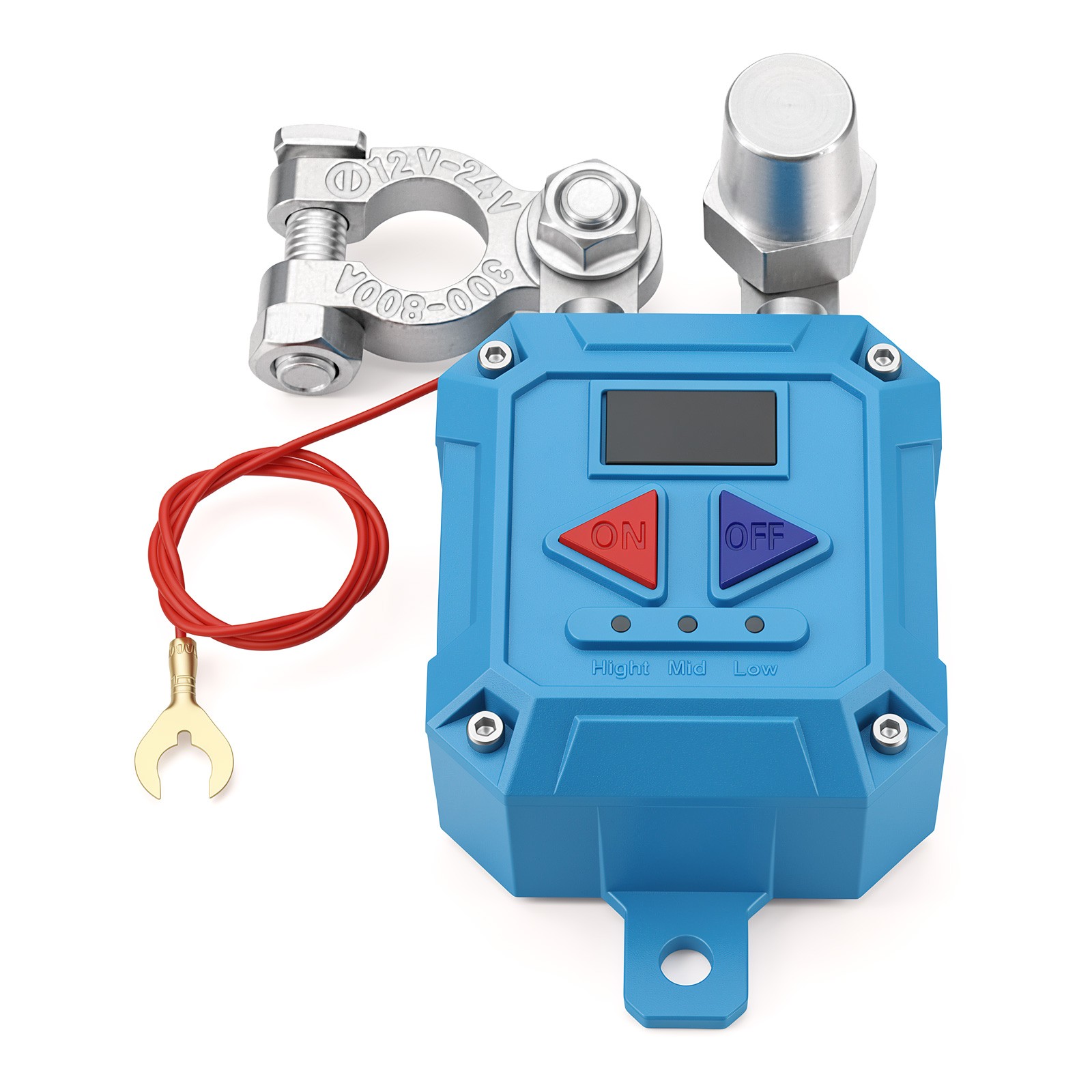 Auto Battery Disconnect Switch 120A Remote Kill Switch With LED Voltage Display