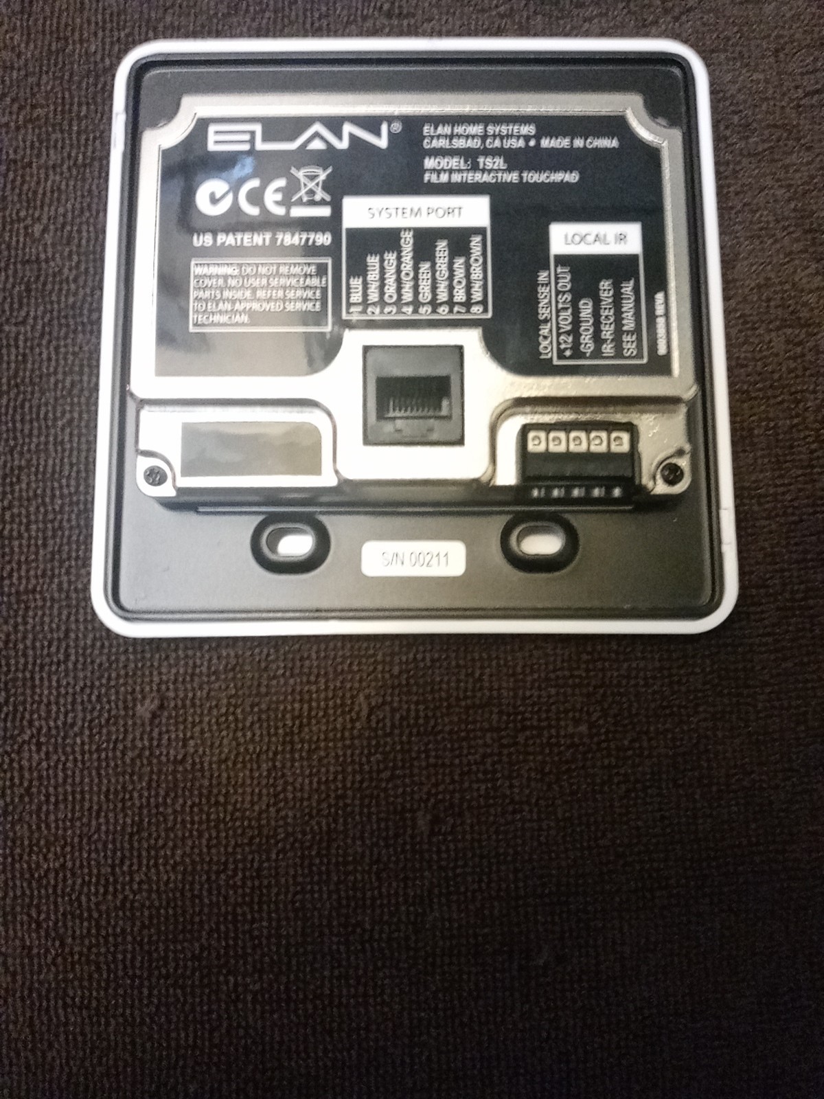 Elan Multifunction Home Automation System Touch Screen TS2L