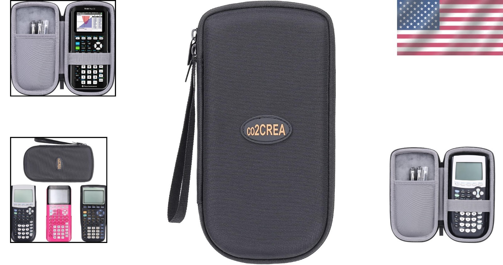 Texas Instruments Graphing Calculator Case - Stylish & Durable EVA Black Carrier