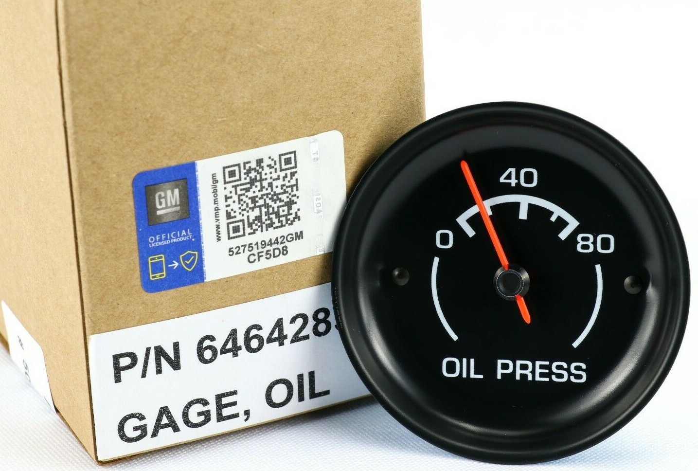 1975 - 1976 Corvette Oil Pressure Gauge GM #6464285 Oil Press C3 NEW