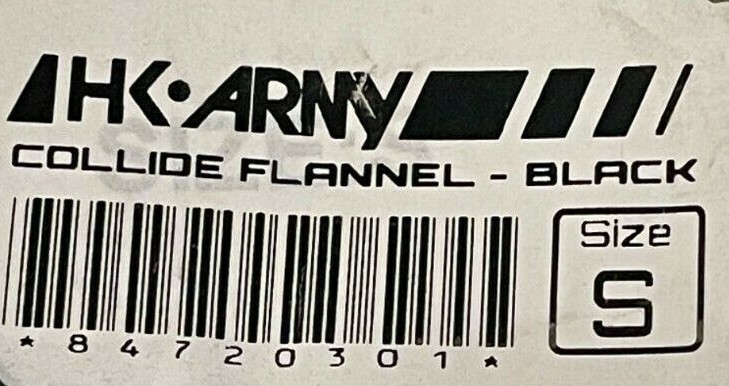 NEW HK Army Collide Button Up Flannel - Black - Small