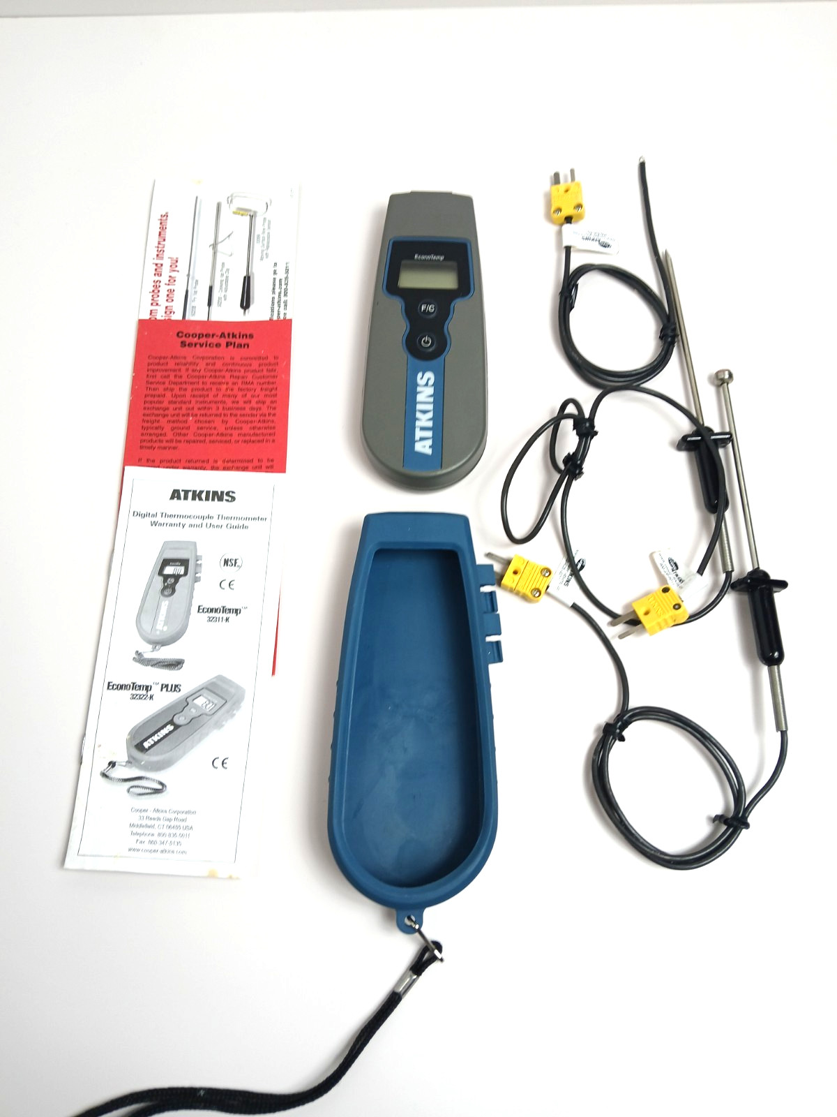 32311-K Econotemp Thermocouple Thermometer, Type K, Multicolor, -40°F to 500°F T